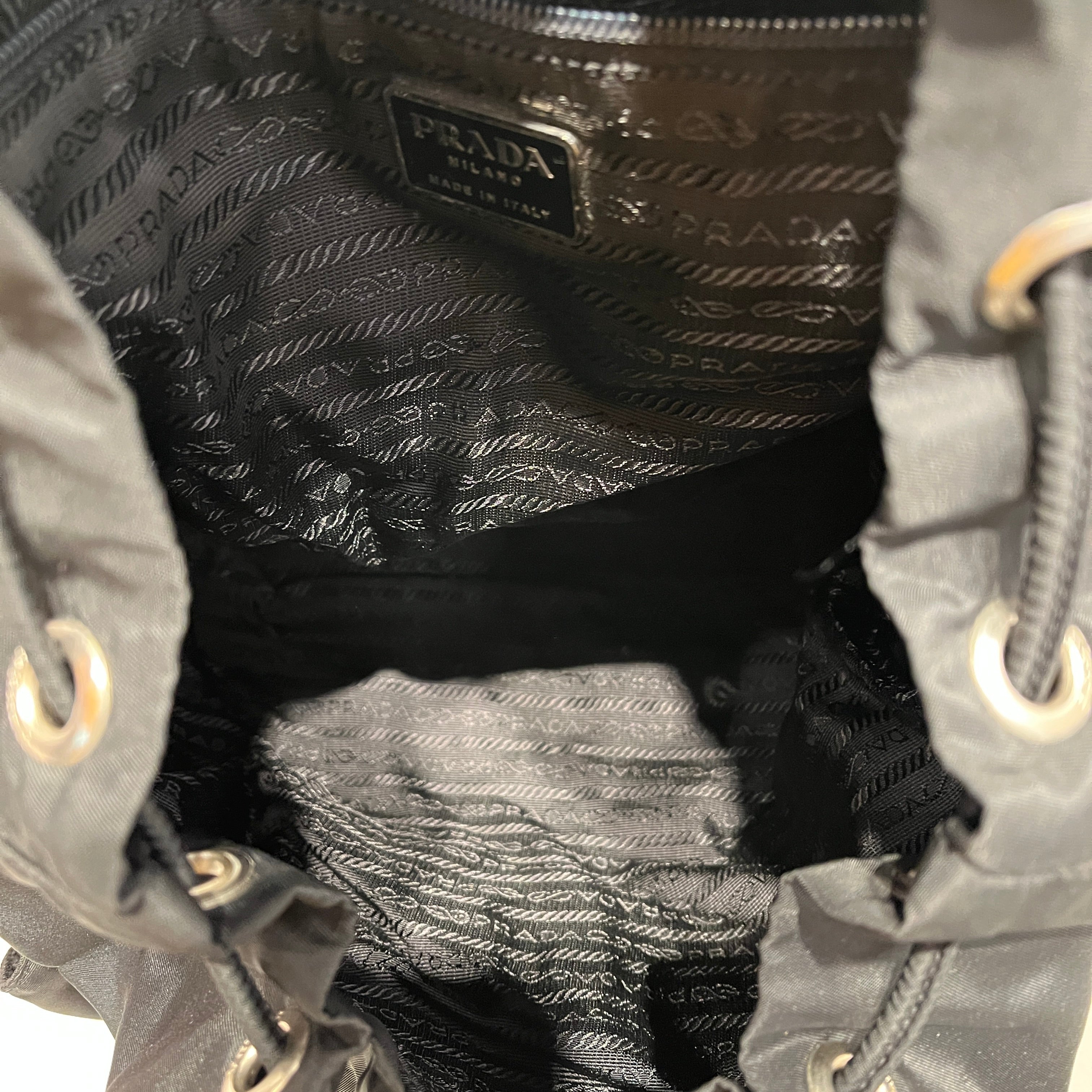 PRADA/Backpack/Nylon/BLK/TESSUTO/FRONT BUCKLE POCKETS view 4