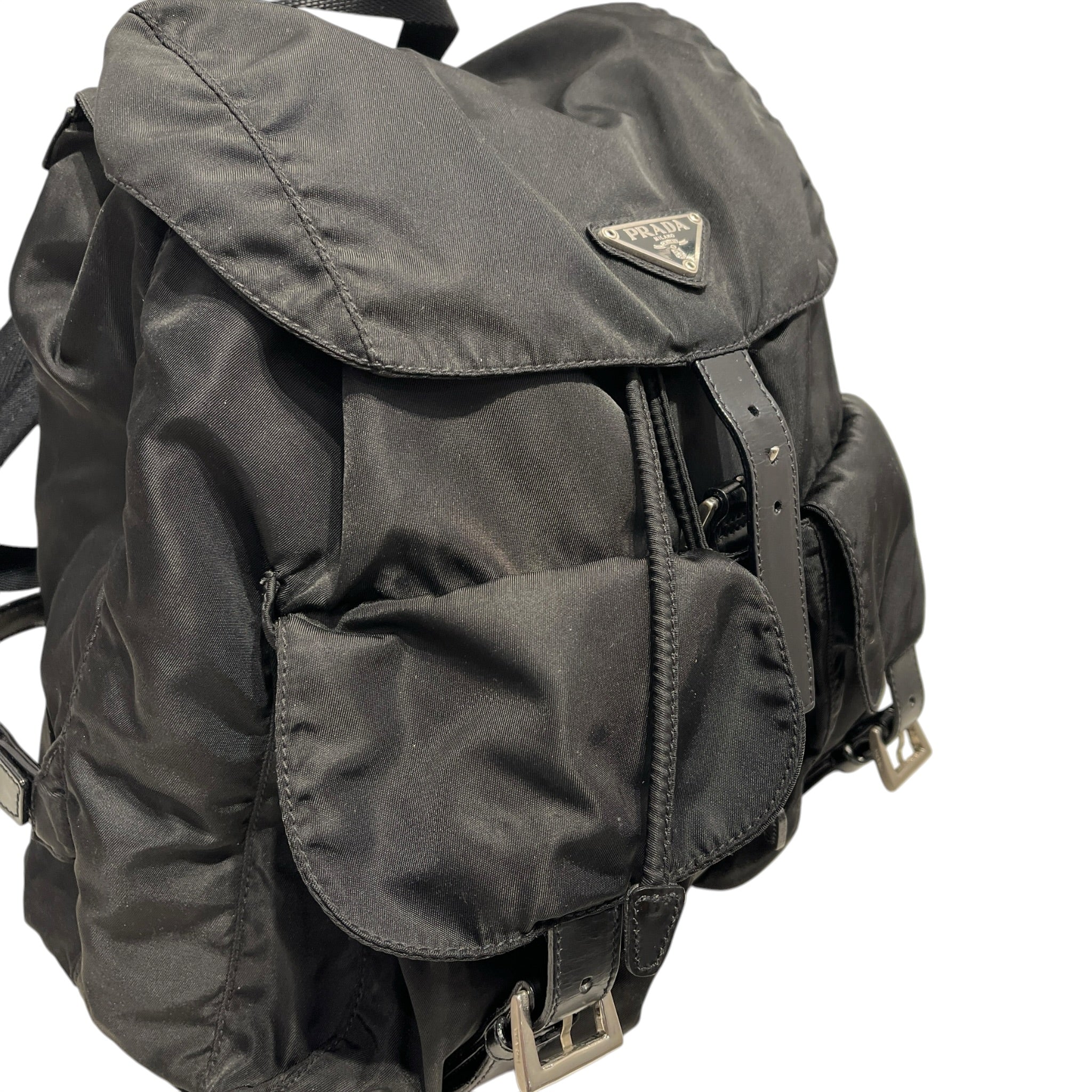PRADA/Backpack/Nylon/BLK/TESSUTO/FRONT BUCKLE POCKETS view 5