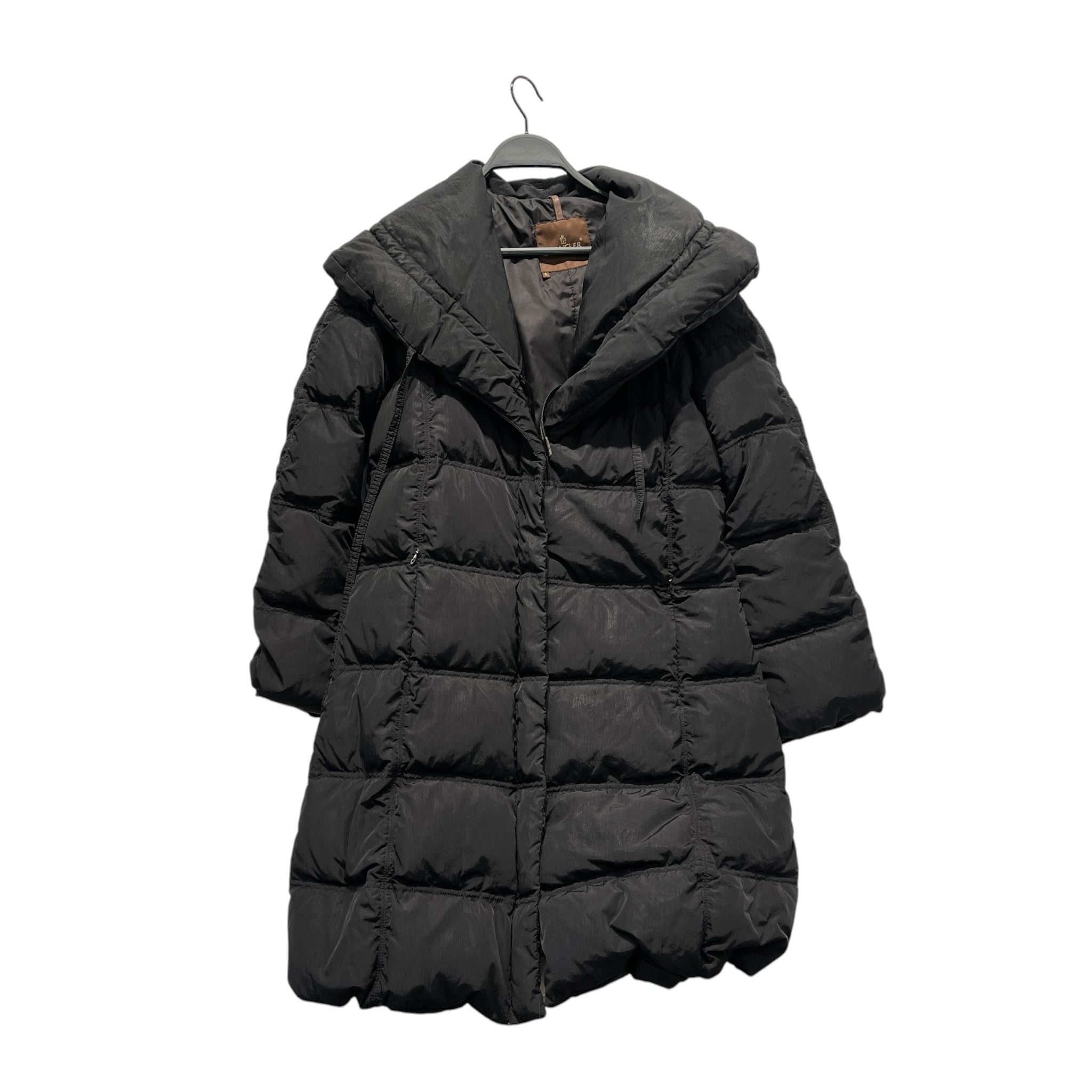 MONCLER/Puffer Coat/1/Nylon/BLK/SHAWL COLLAR/HOOD/LONG view 1