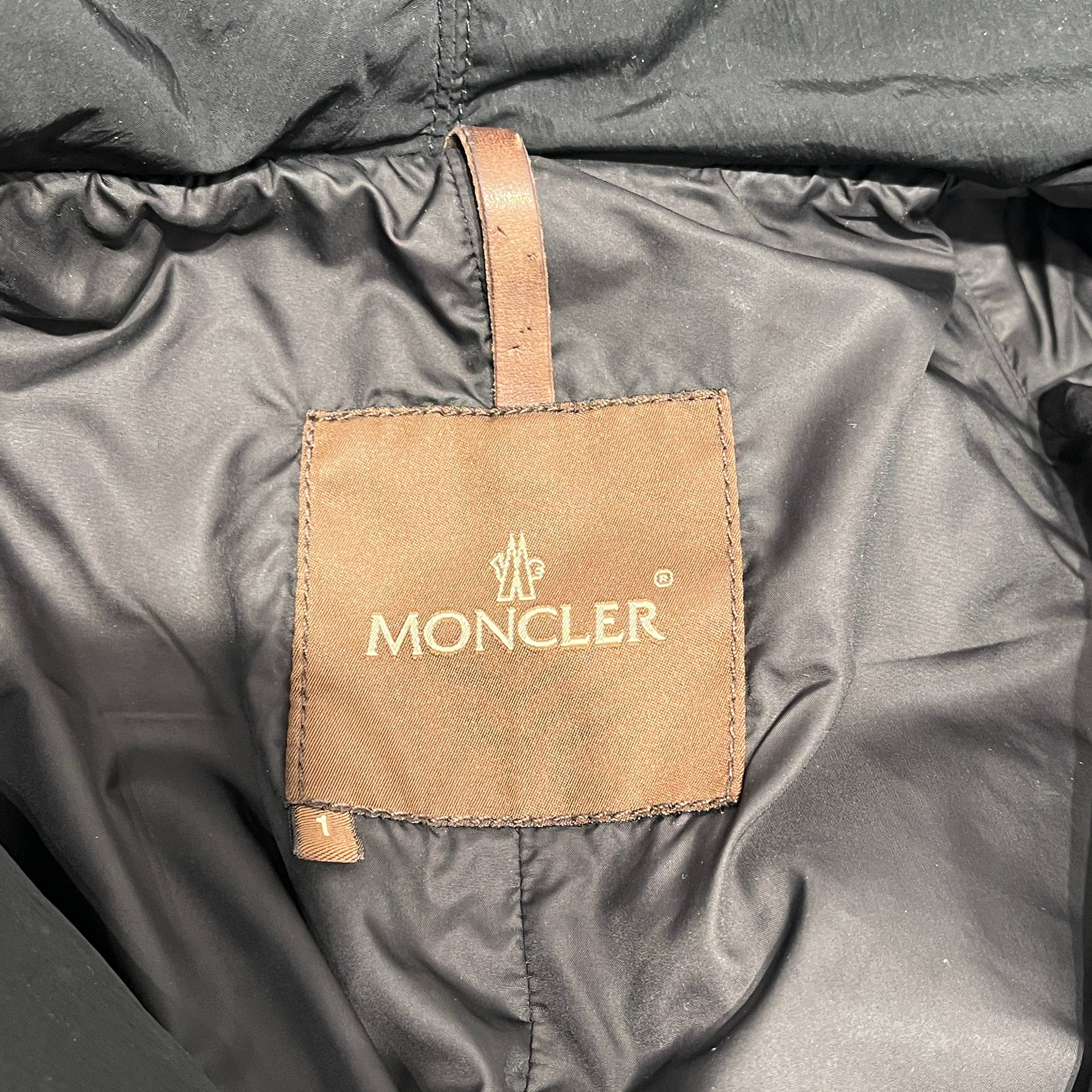 MONCLER/Puffer Coat/1/Nylon/BLK/SHAWL COLLAR/HOOD/LONG view 3