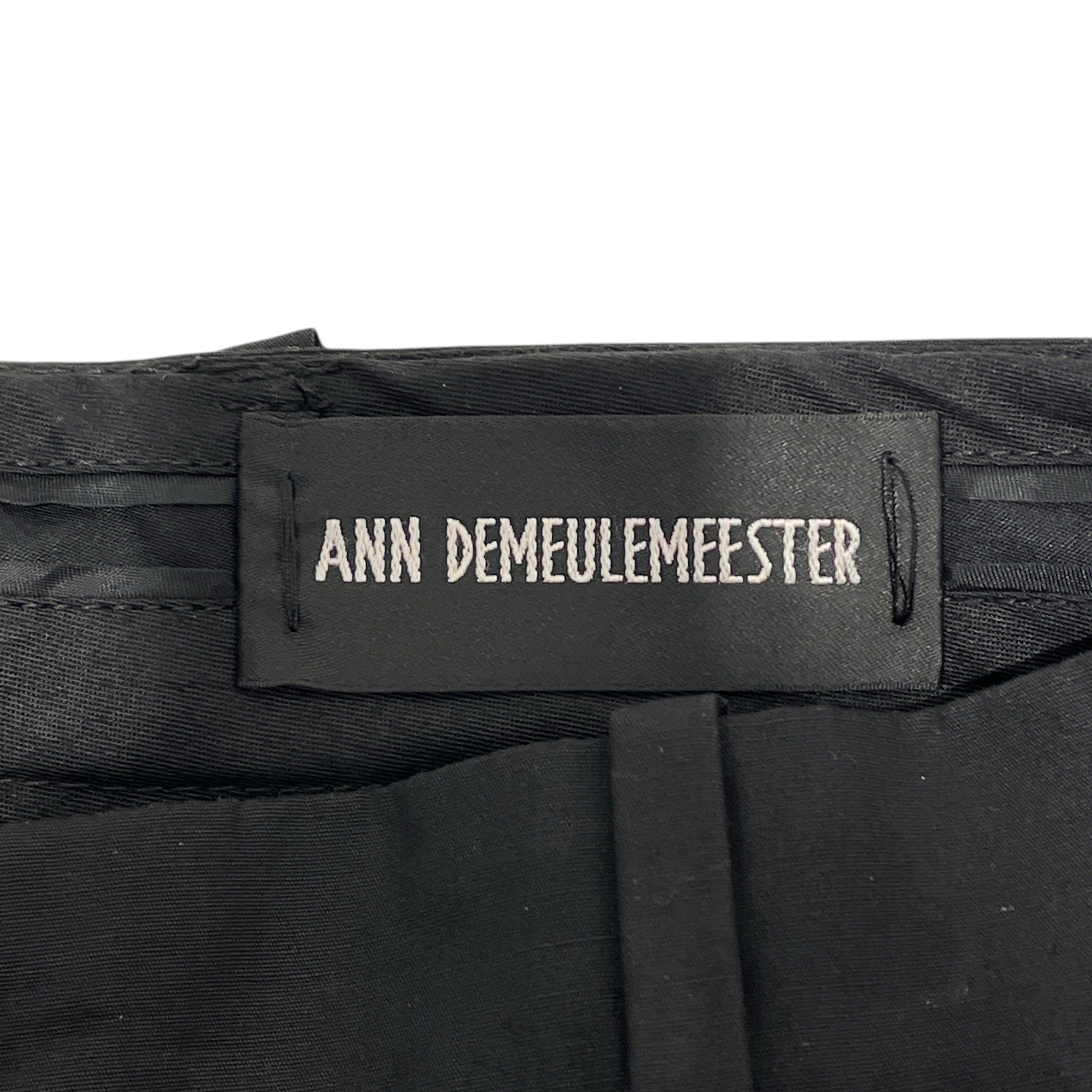 ANN DEMEULEMEESTER/Slacks/48/Cotton/BLK/STRINGS view 3