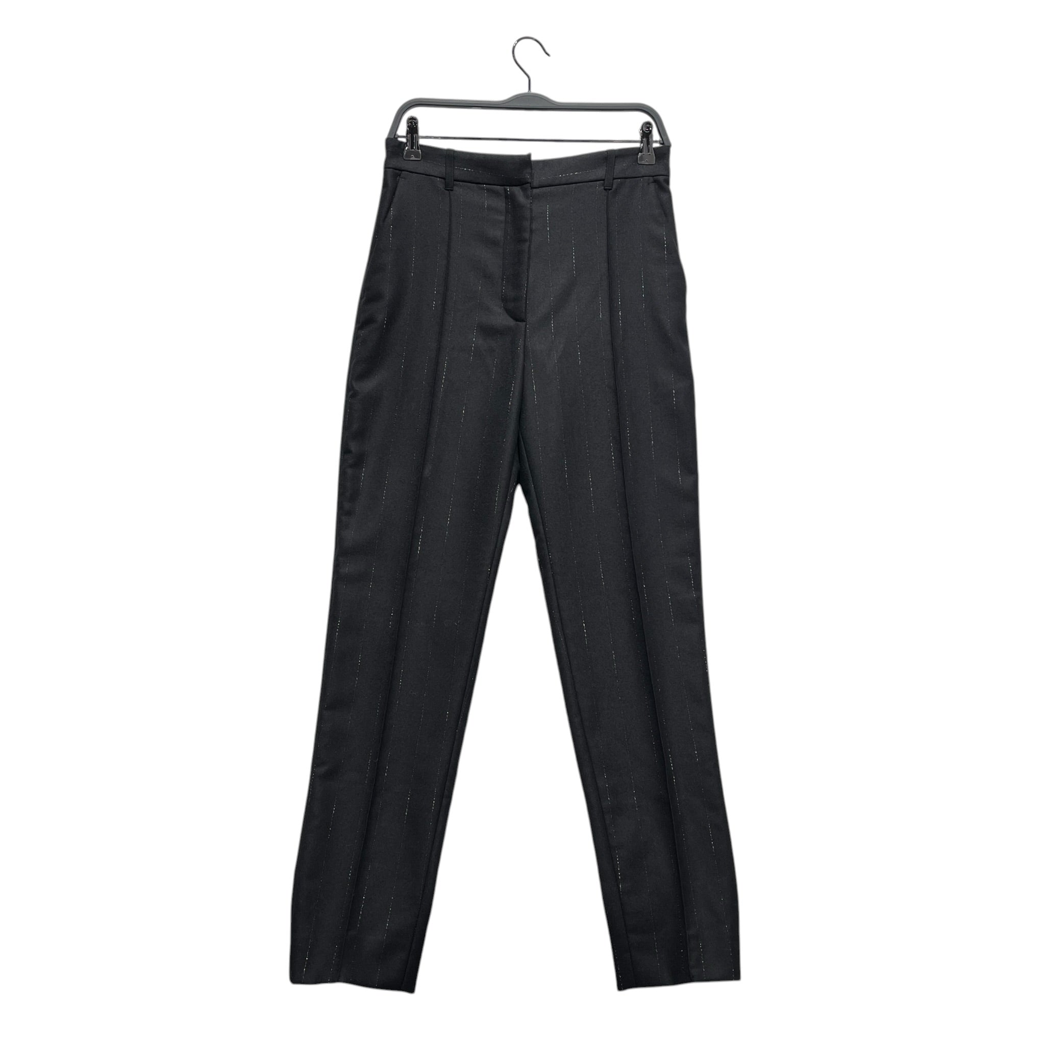 ANN DEMEULEMEESTER/Straight Pants/40/Wool/BLK/WHITE STRIPES SLACKS view 1