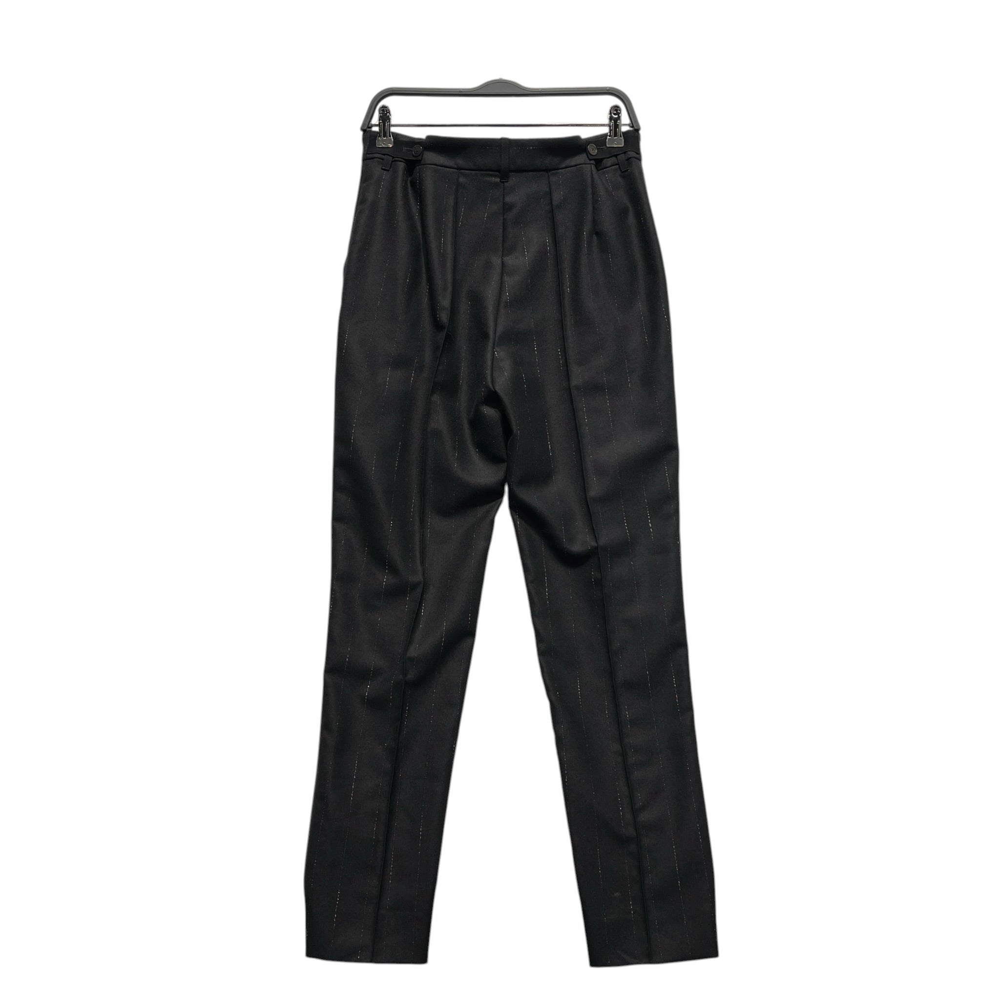 ANN DEMEULEMEESTER/Straight Pants/40/Wool/BLK/WHITE STRIPES SLACKS view 2