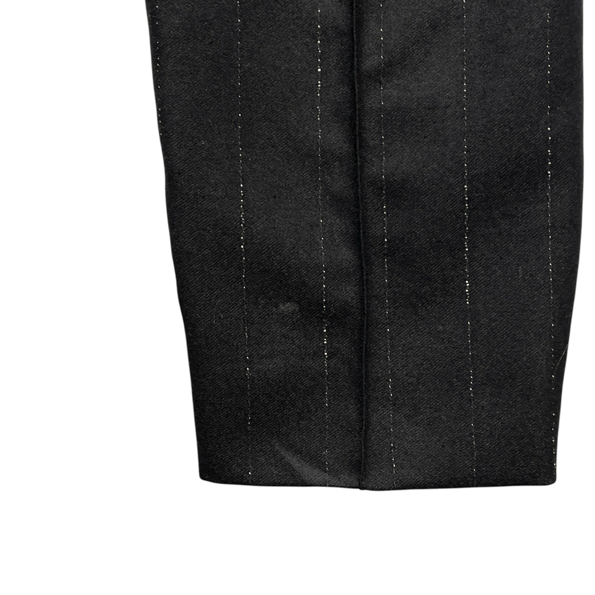 ANN DEMEULEMEESTER/Straight Pants/40/Wool/BLK/WHITE STRIPES SLACKS view 6