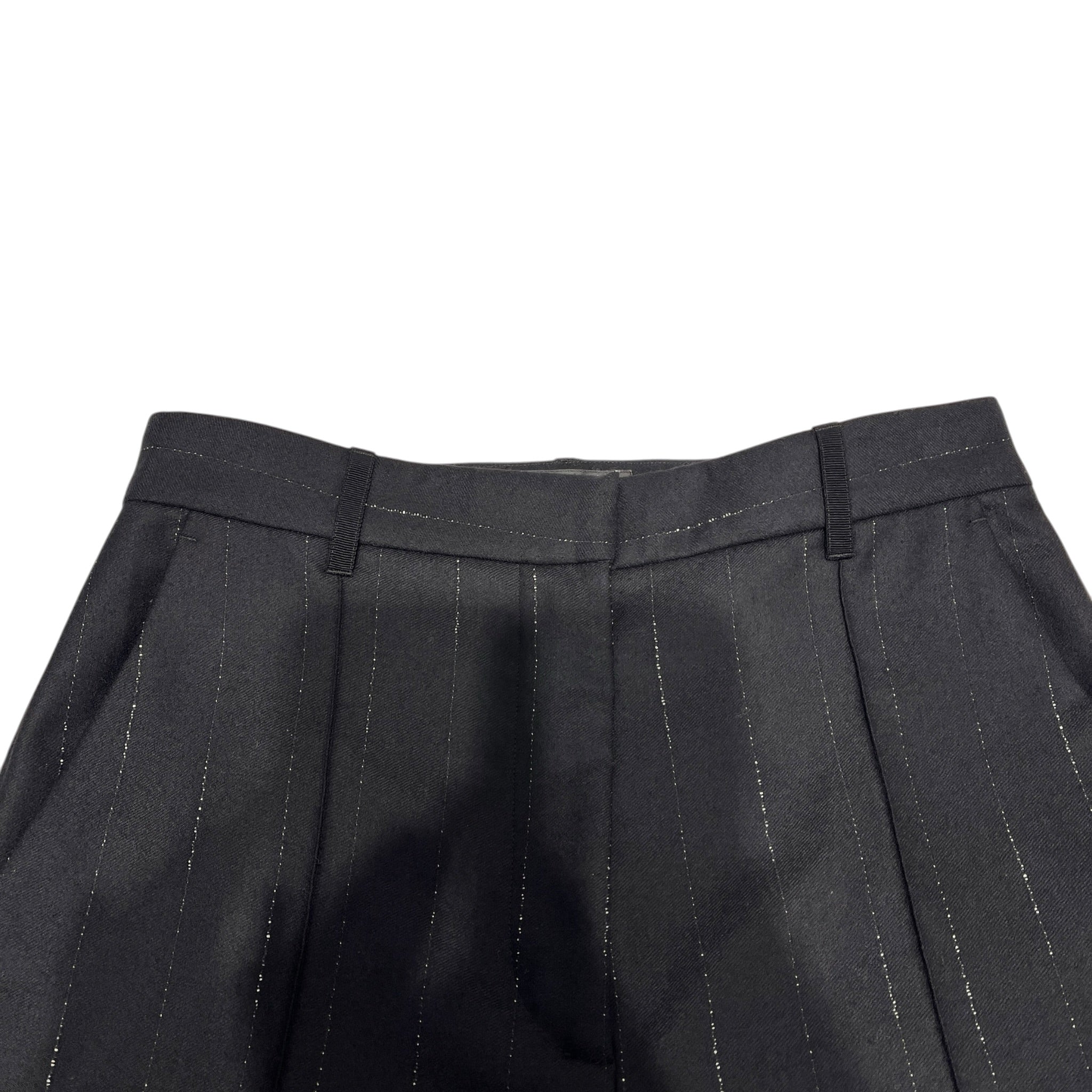 ANN DEMEULEMEESTER/Straight Pants/40/Wool/BLK/WHITE STRIPES SLACKS view 4