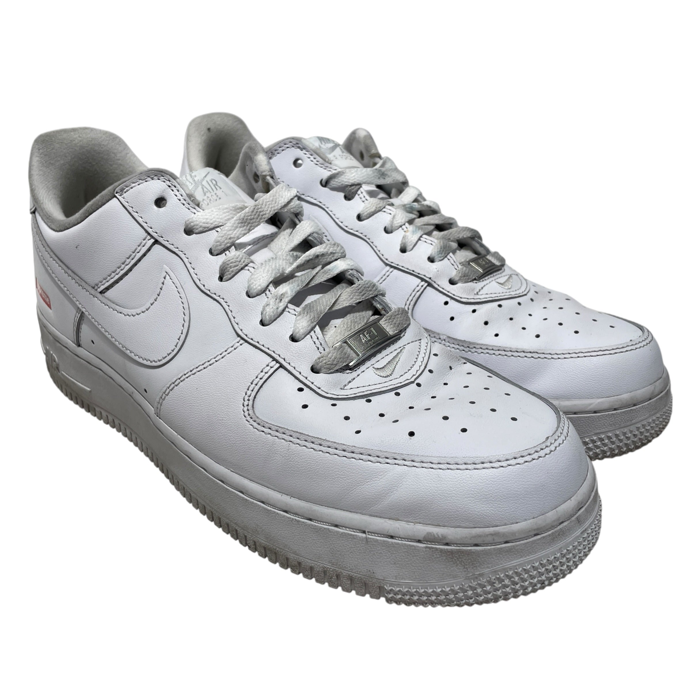 NIKE/Supreme/Low-Sneakers/US 10/Leather/WHT/AIR FORCE 1 LOW X SUPREME view 1