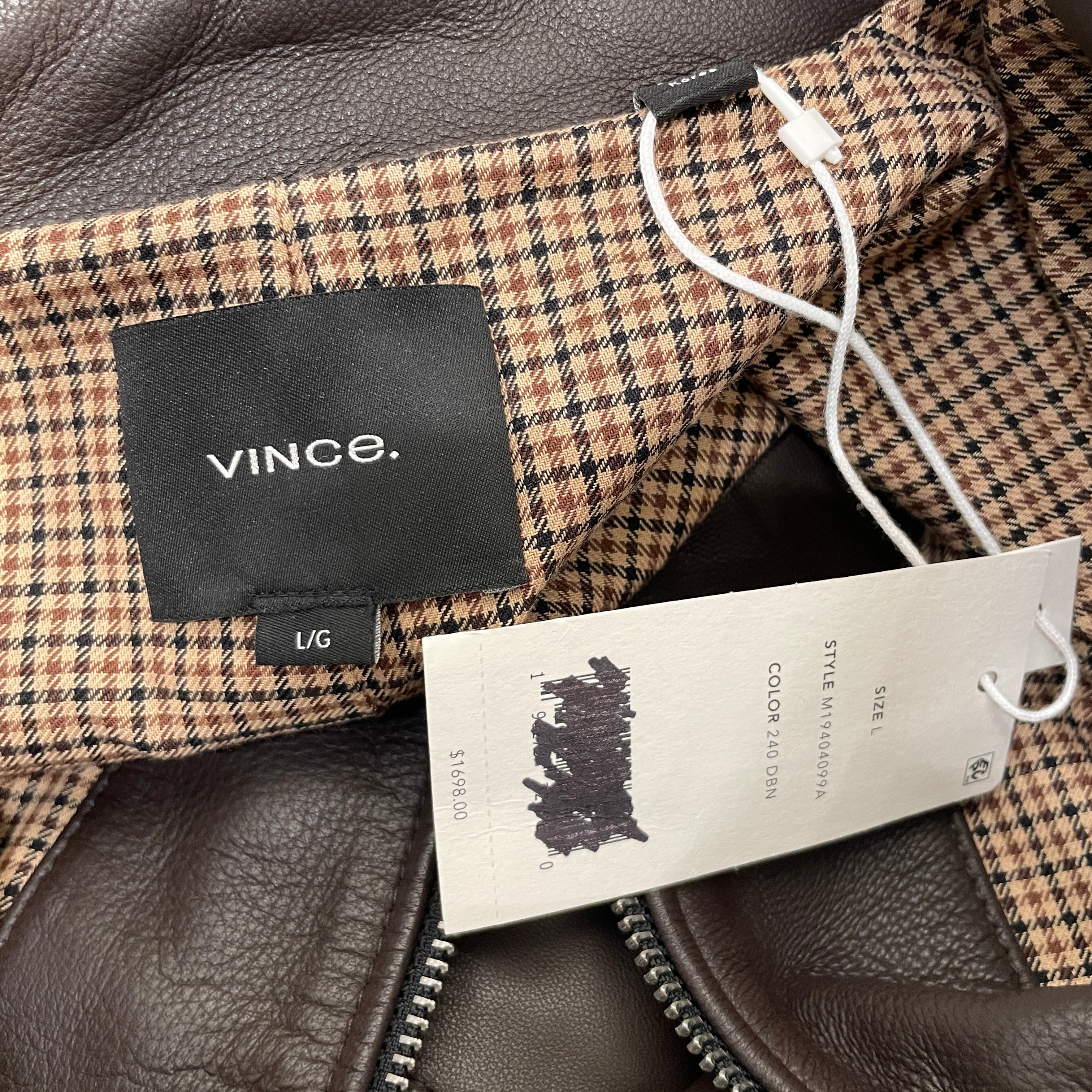 VINCE./Leather Jkt/L/Lambskin/BRW/Leather Aviator Jacket view 3