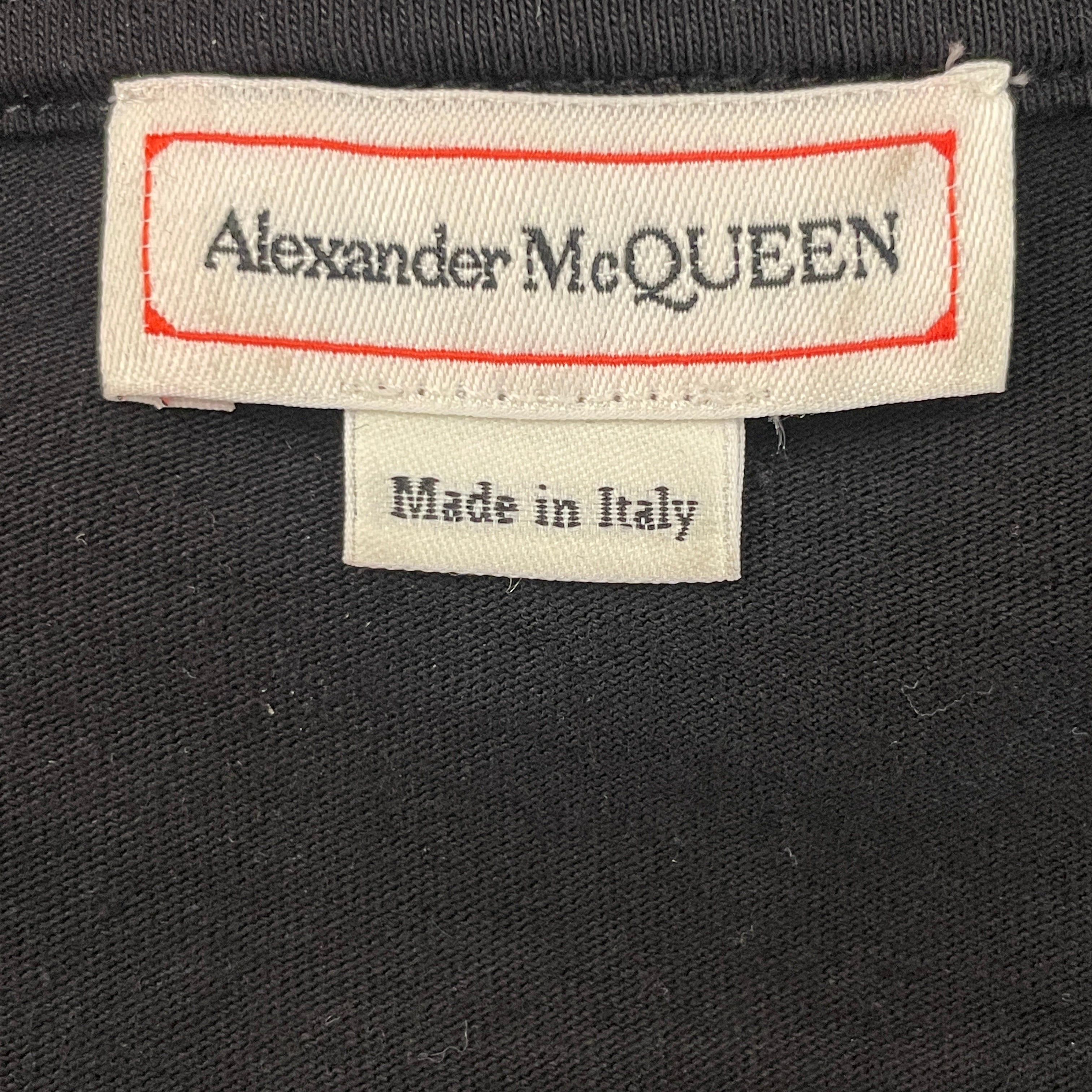 Alexander McQueen/T-Shirt/XL/Cotton/BLK/Graphic/SMOKE MCQUEEN LOGO view 3