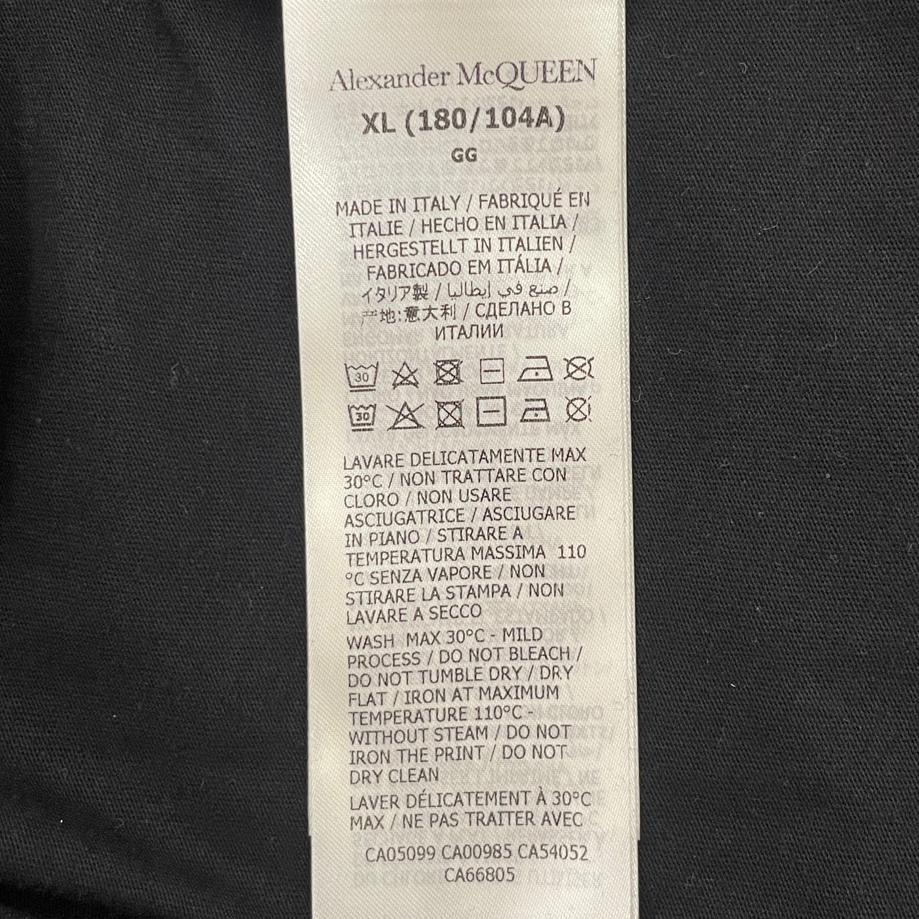 Alexander McQueen/T-Shirt/XL/Cotton/BLK/Graphic/SMOKE MCQUEEN LOGO view 4
