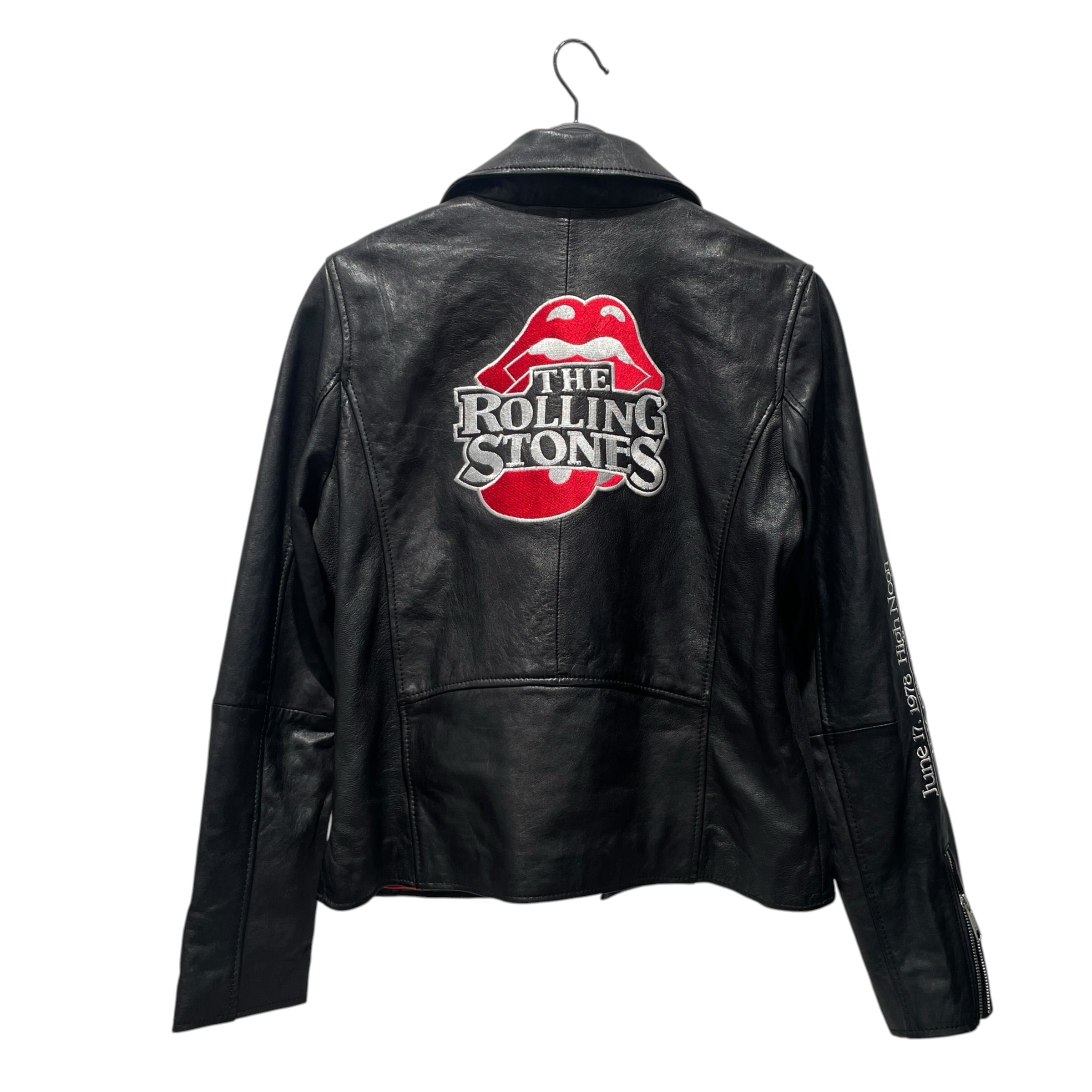 RS NO.9 CARNABY /Leather Jkt/M/Leather/BLK/Graphic/ROLLING STONES JFK STADIUM view 2