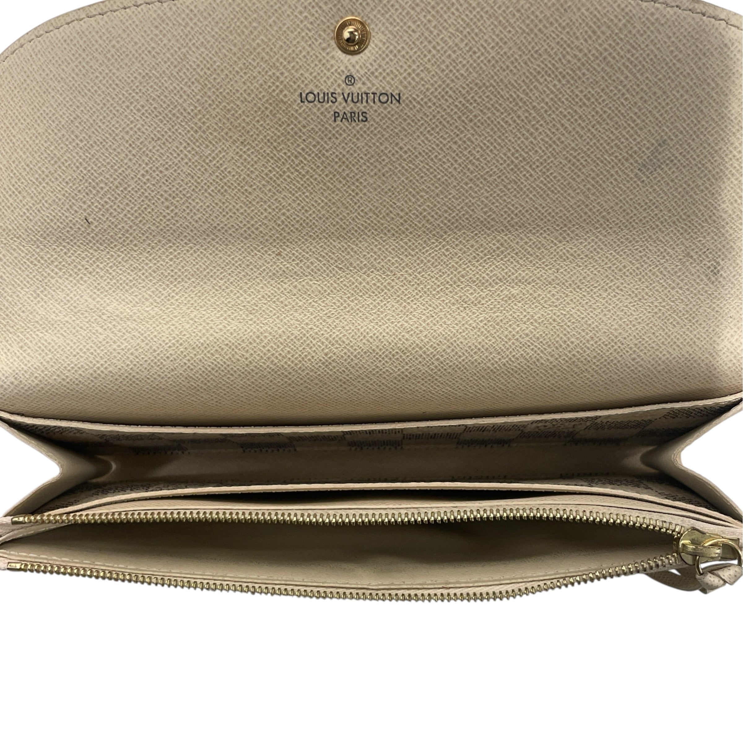 LOUIS VUITTON/Wallet/Monogram/Leather/WHT/L's/emilie damier snap view 4