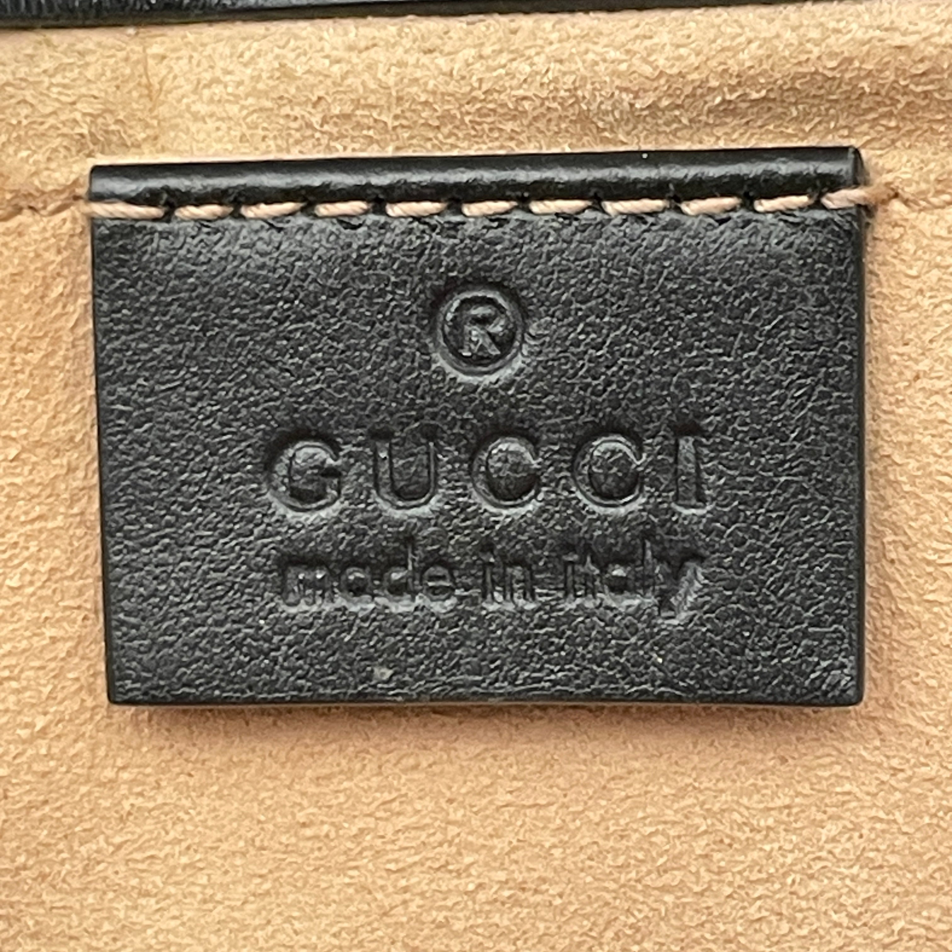 GUCCI/Cross Body Bag/Leather/BLK/double g marmont mini view 5