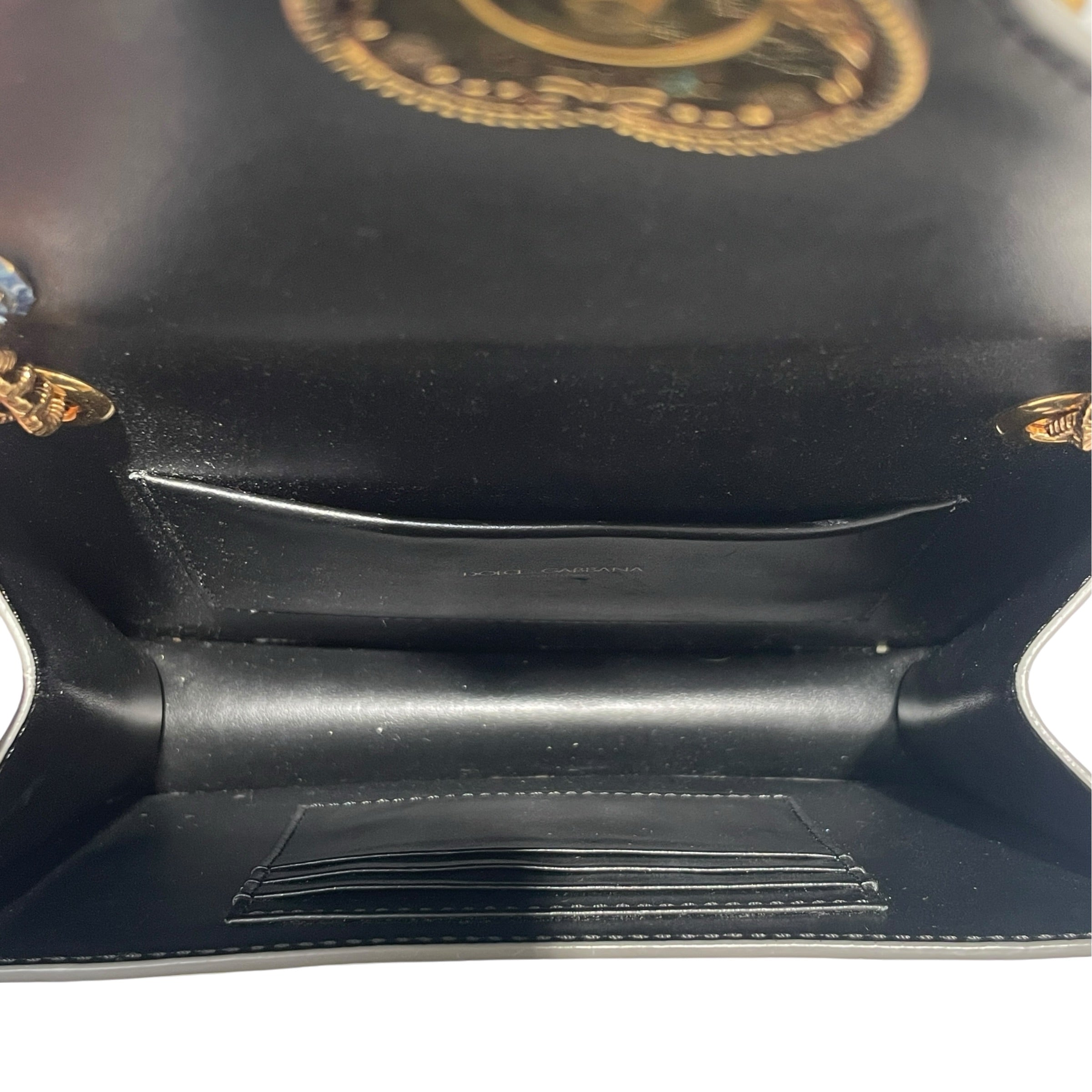 DOLCE&GABBANA/Cross Body Bag/Leather/SLV/embossed leather devotion view 4