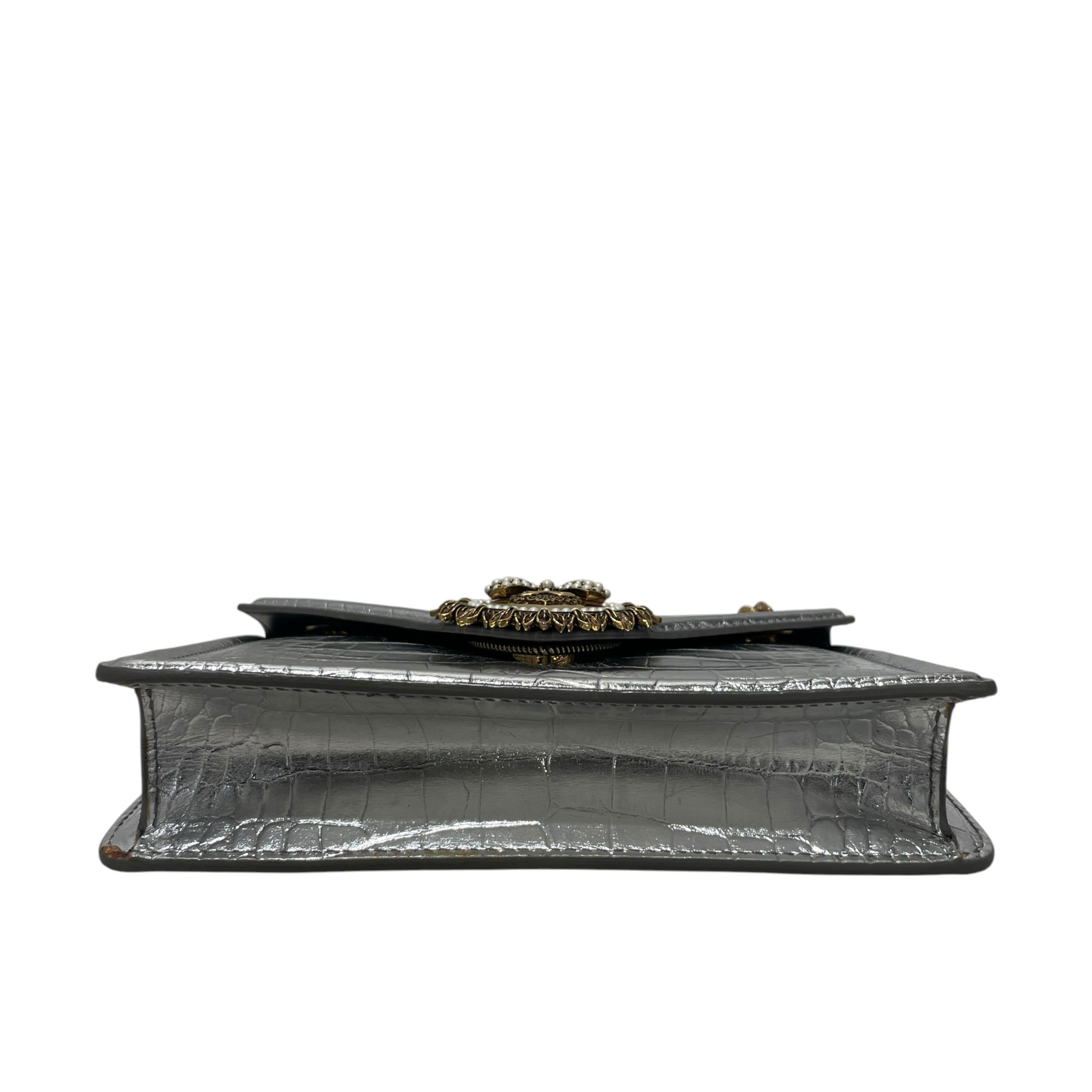 DOLCE&GABBANA/Cross Body Bag/Leather/SLV/embossed leather devotion view 3