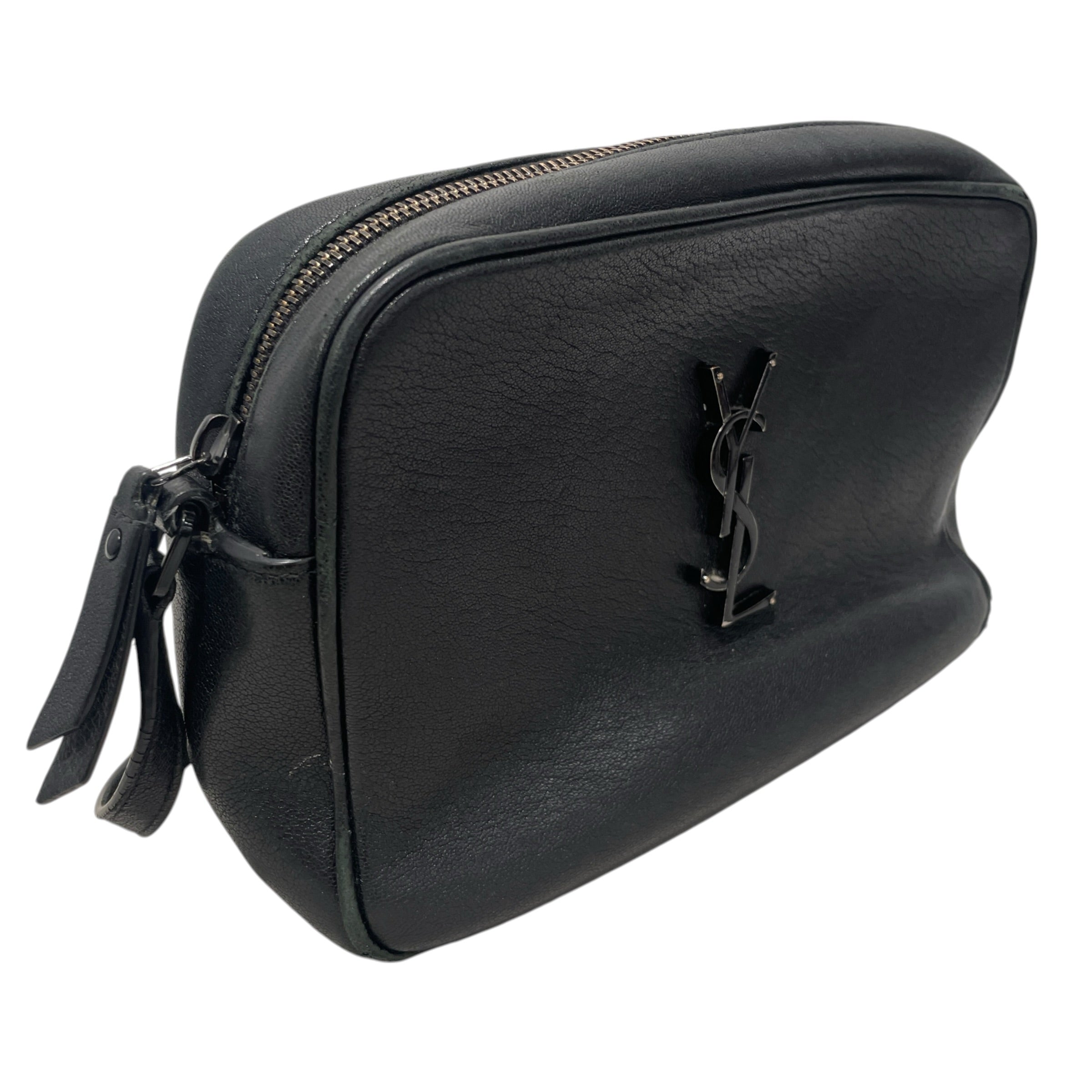 YVES SAINT LAURENT/Cross Body Bag/Leather/BLK/monogram lou camera bag view 6