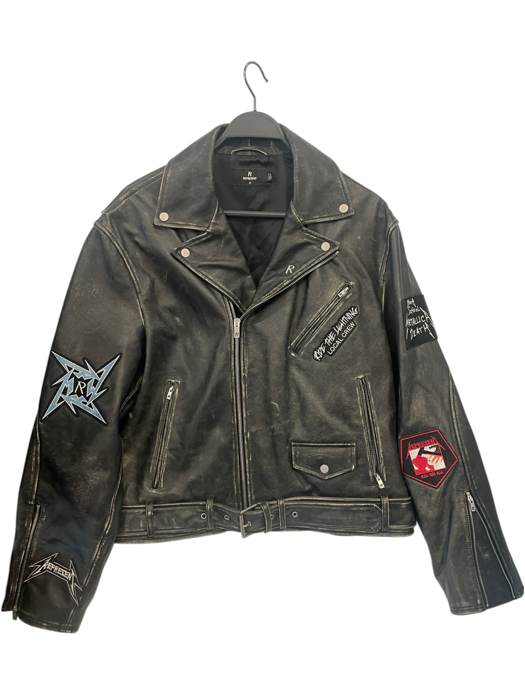 REPRESENT/Leather Jkt/L/Leather/BLK/Metallica collab view 1