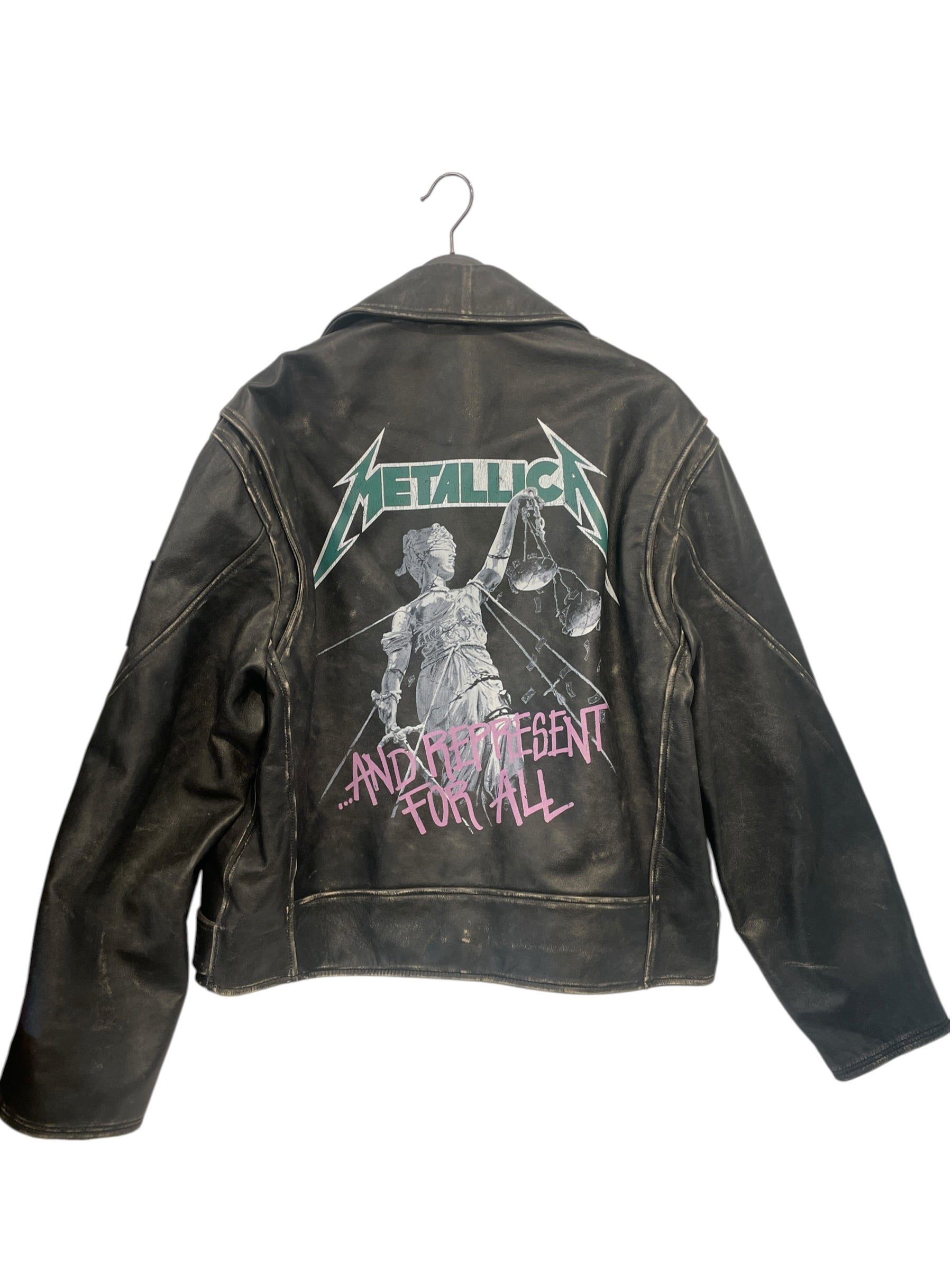REPRESENT/Leather Jkt/L/Leather/BLK/Metallica collab view 2