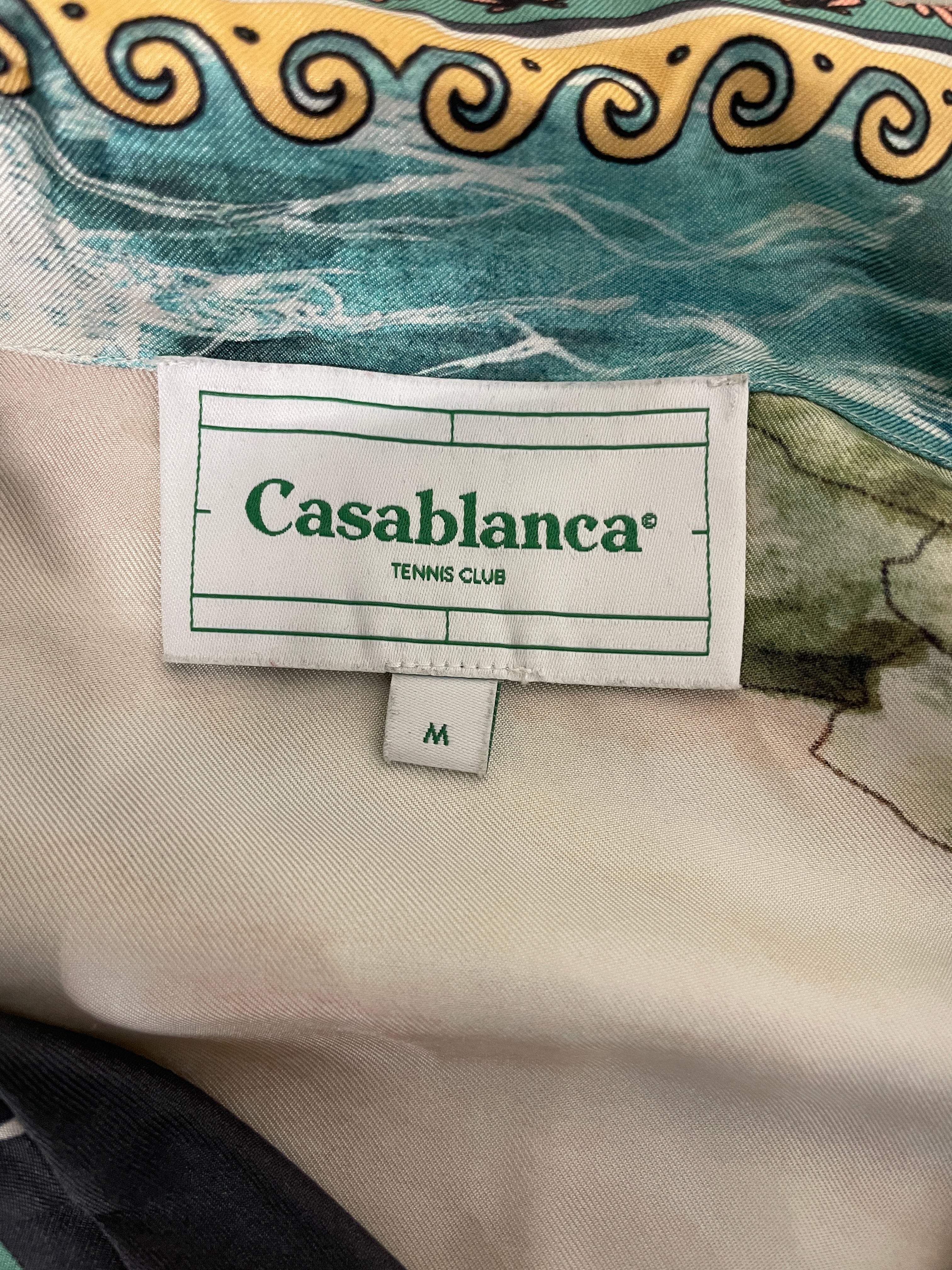 CASABLANCA/LS Shirt/M/Silk/MLT/Camouflage/Beach sunset patterend collar view 3