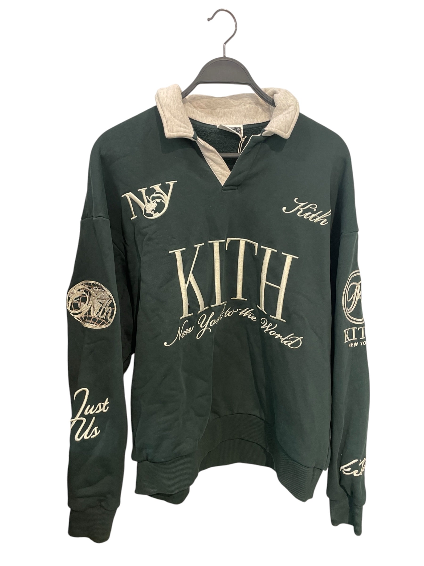 KITH/Sweatshirt/M/Cotton/GRN/Nelson Collared Pullover view 1