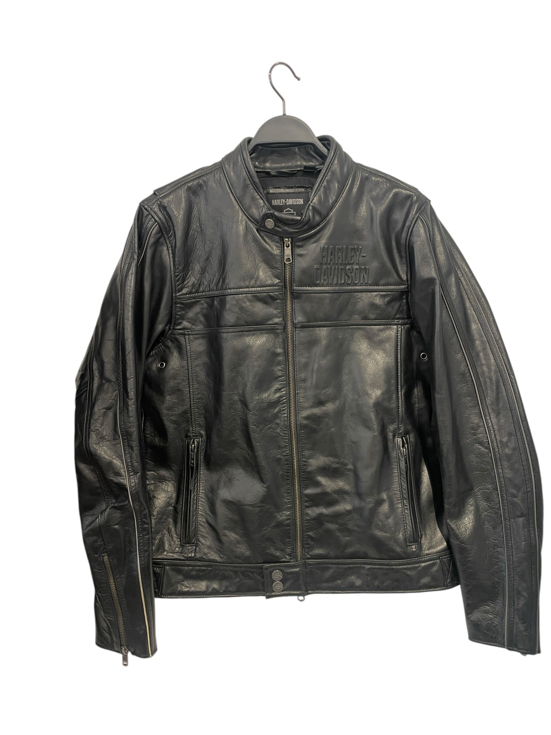 HARLEY DAVIDSON/Riders Jkt (S)/M/Leather/BLK/embossed logo view 1