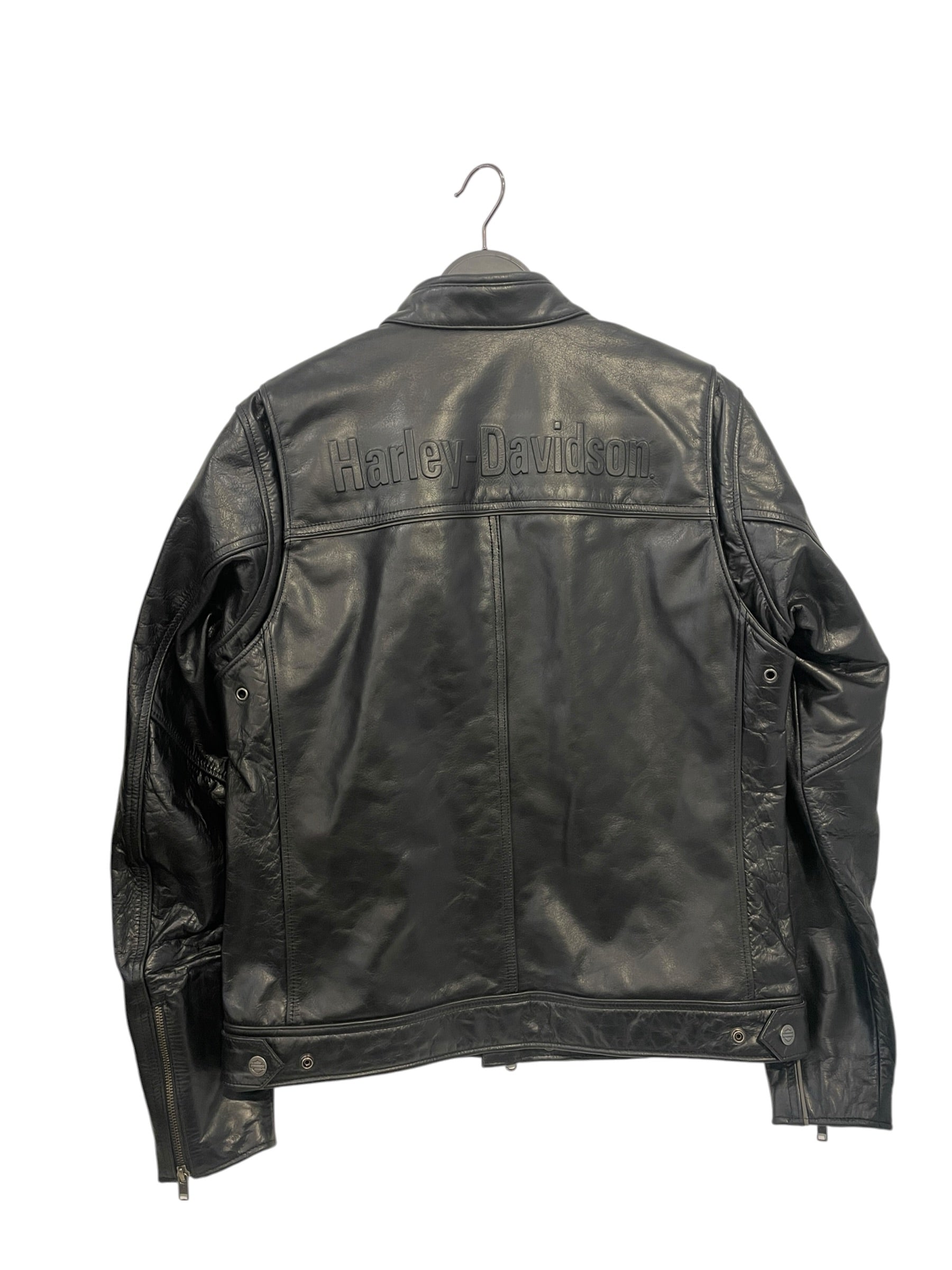 HARLEY DAVIDSON/Riders Jkt (S)/M/Leather/BLK/embossed logo view 2