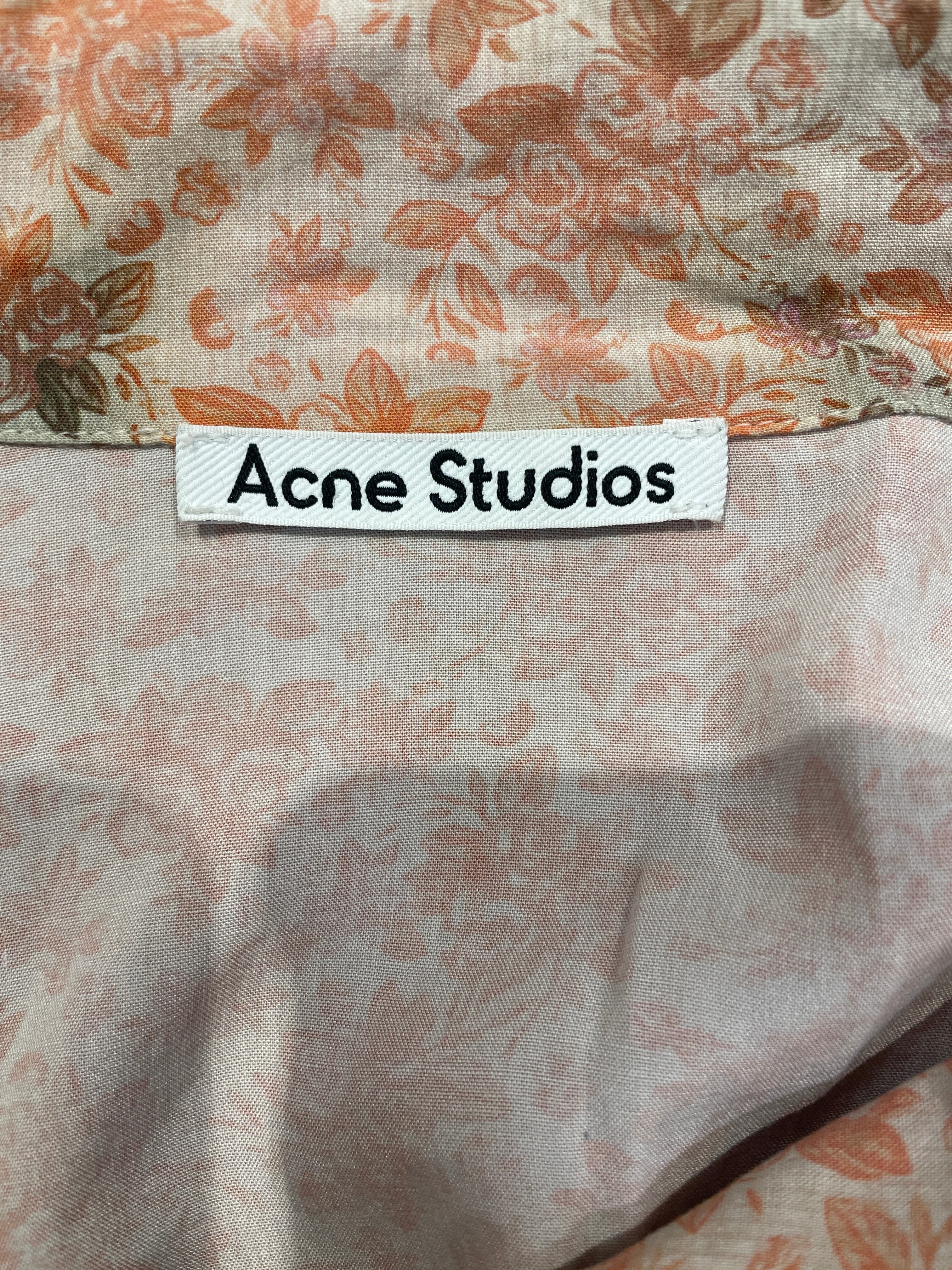Acne Studios/LS Shirt/34/Floral Pattern/Cotton/PNK/PNK FLORAL BUTTON UP view 3