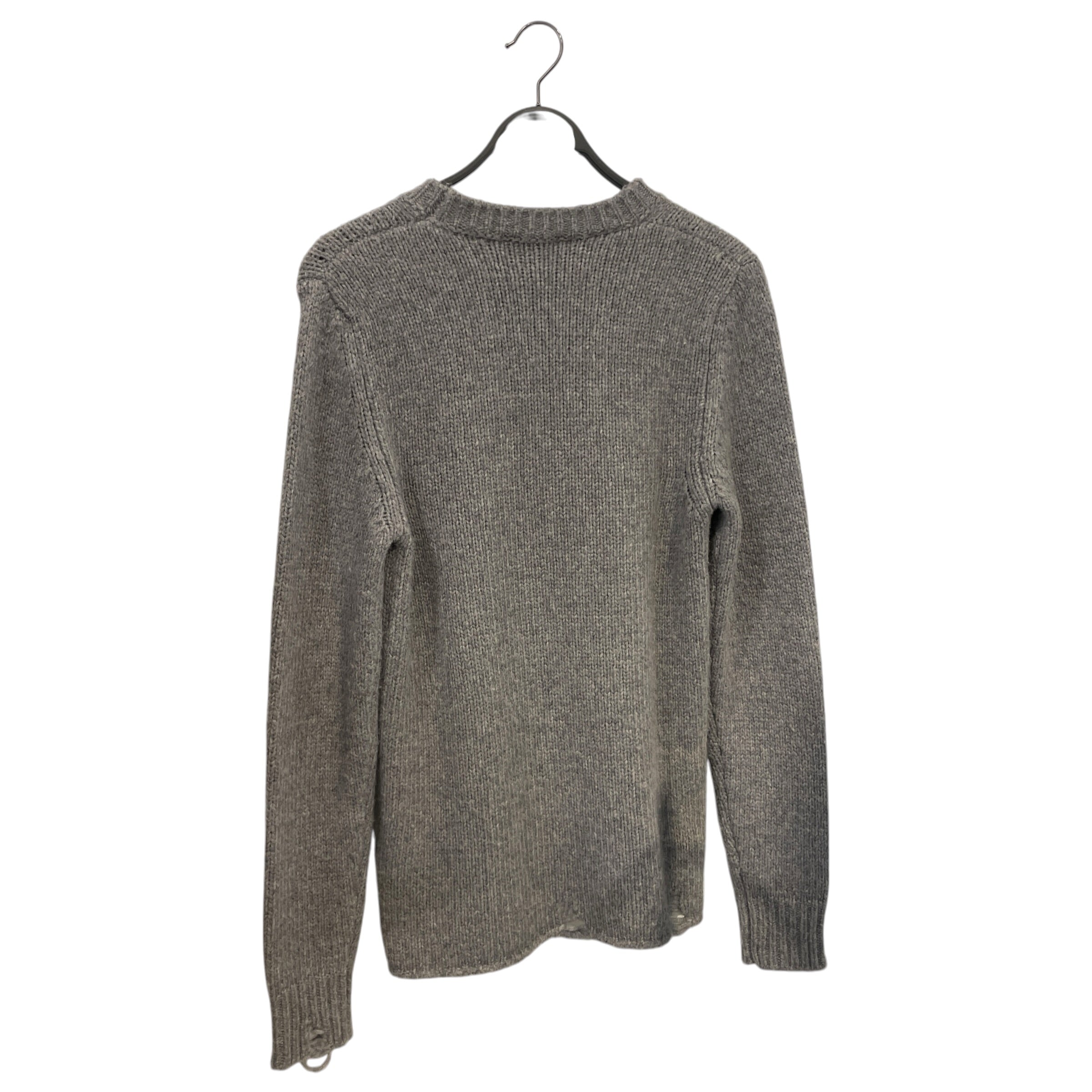DIESEL/Sweater/M/Wool/GRY/DISTRESSED W/ PURPLE STITCHING view 2