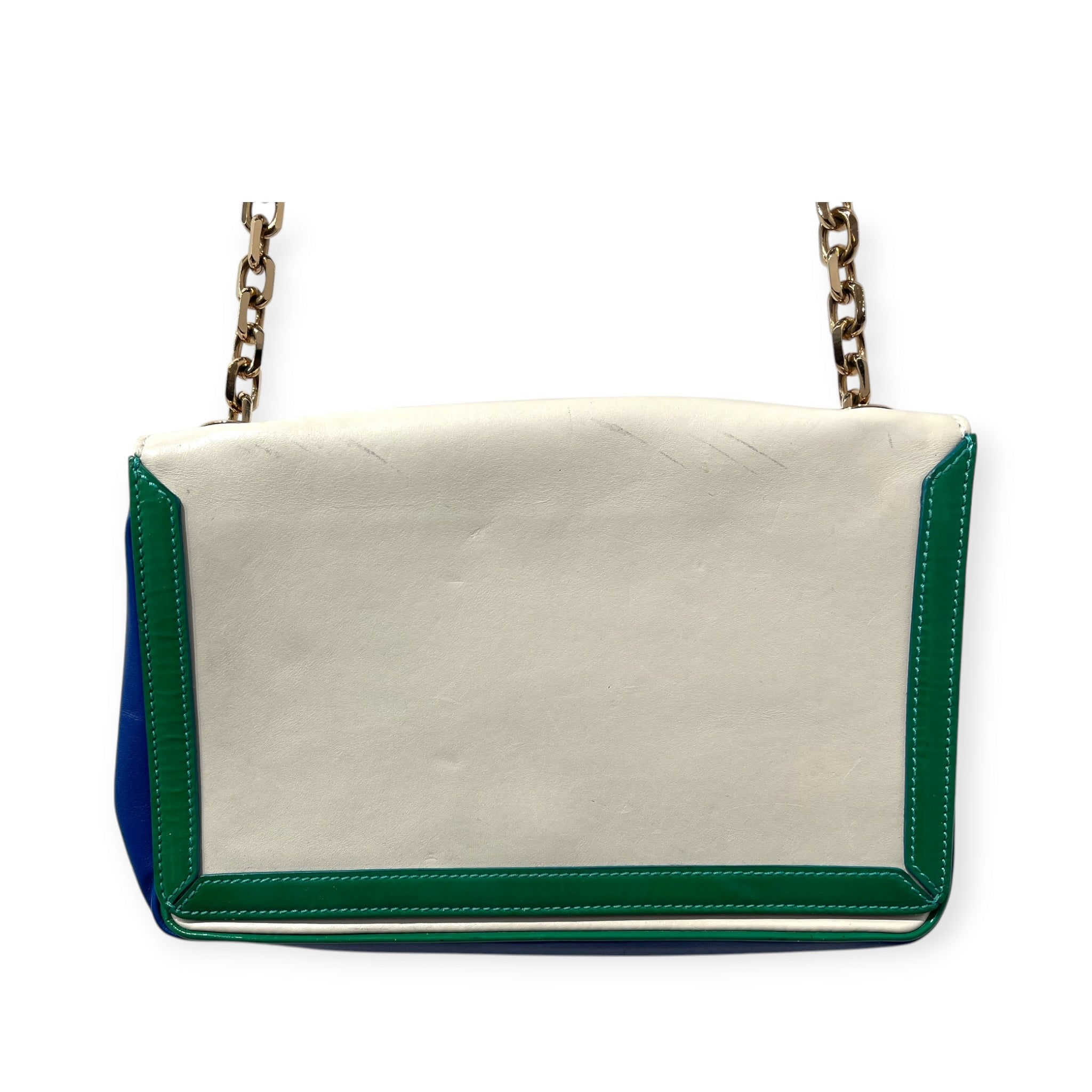 Christian Louboutin/Hand Bag/Leather/WHT/PLAID SHOULDER STRAP view 3