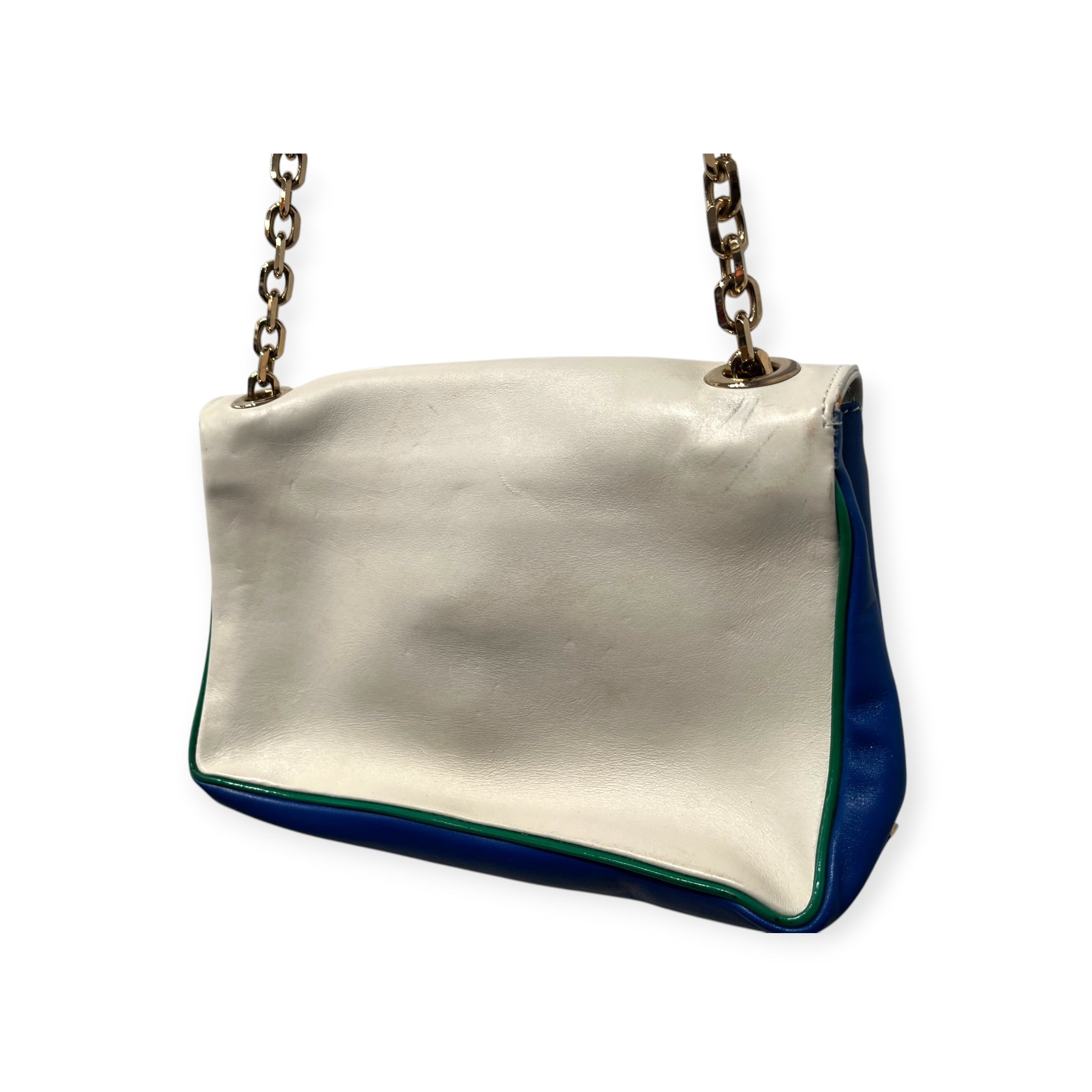 Christian Louboutin/Hand Bag/Leather/WHT/PLAID SHOULDER STRAP view 9