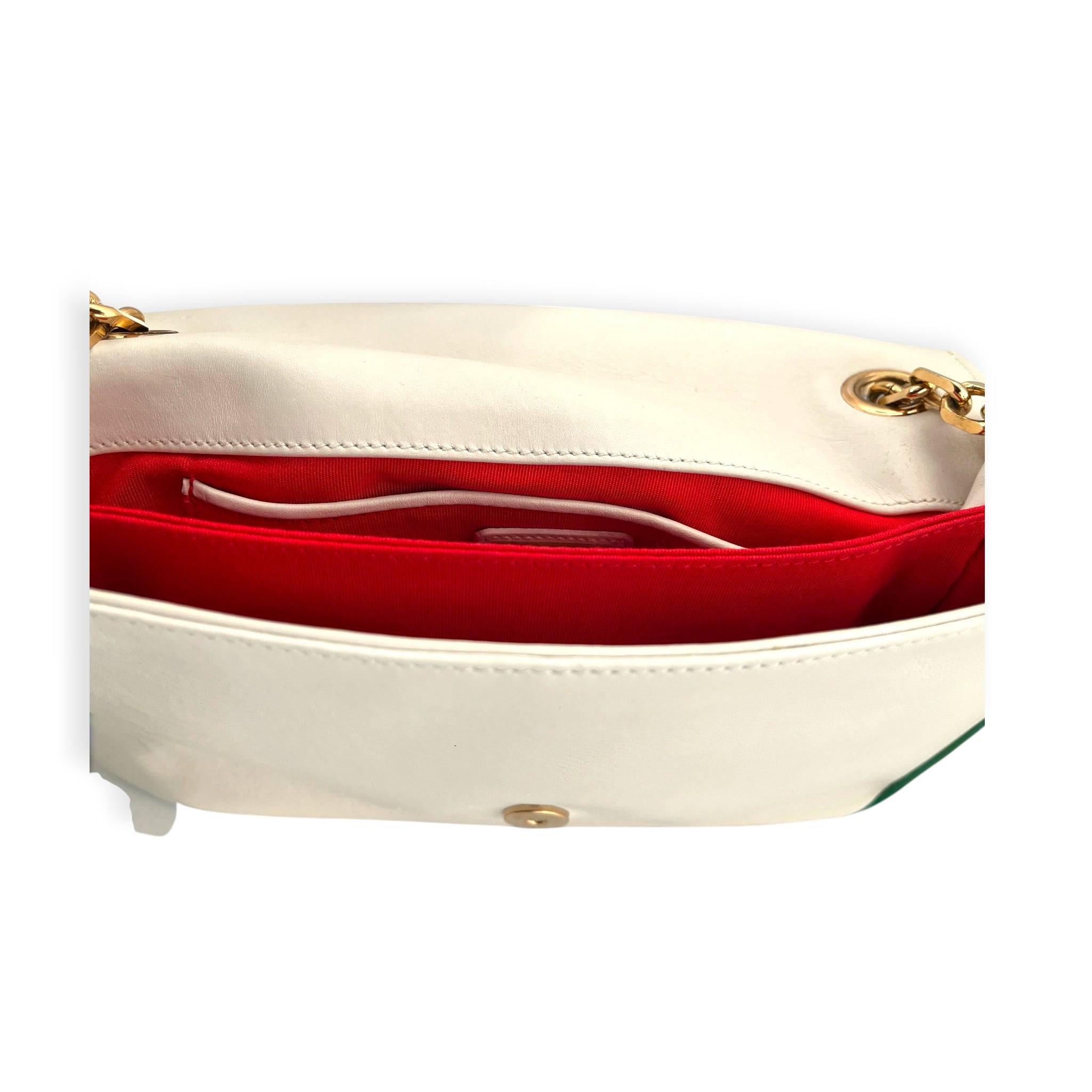 Christian Louboutin/Hand Bag/Leather/WHT/PLAID SHOULDER STRAP view 10