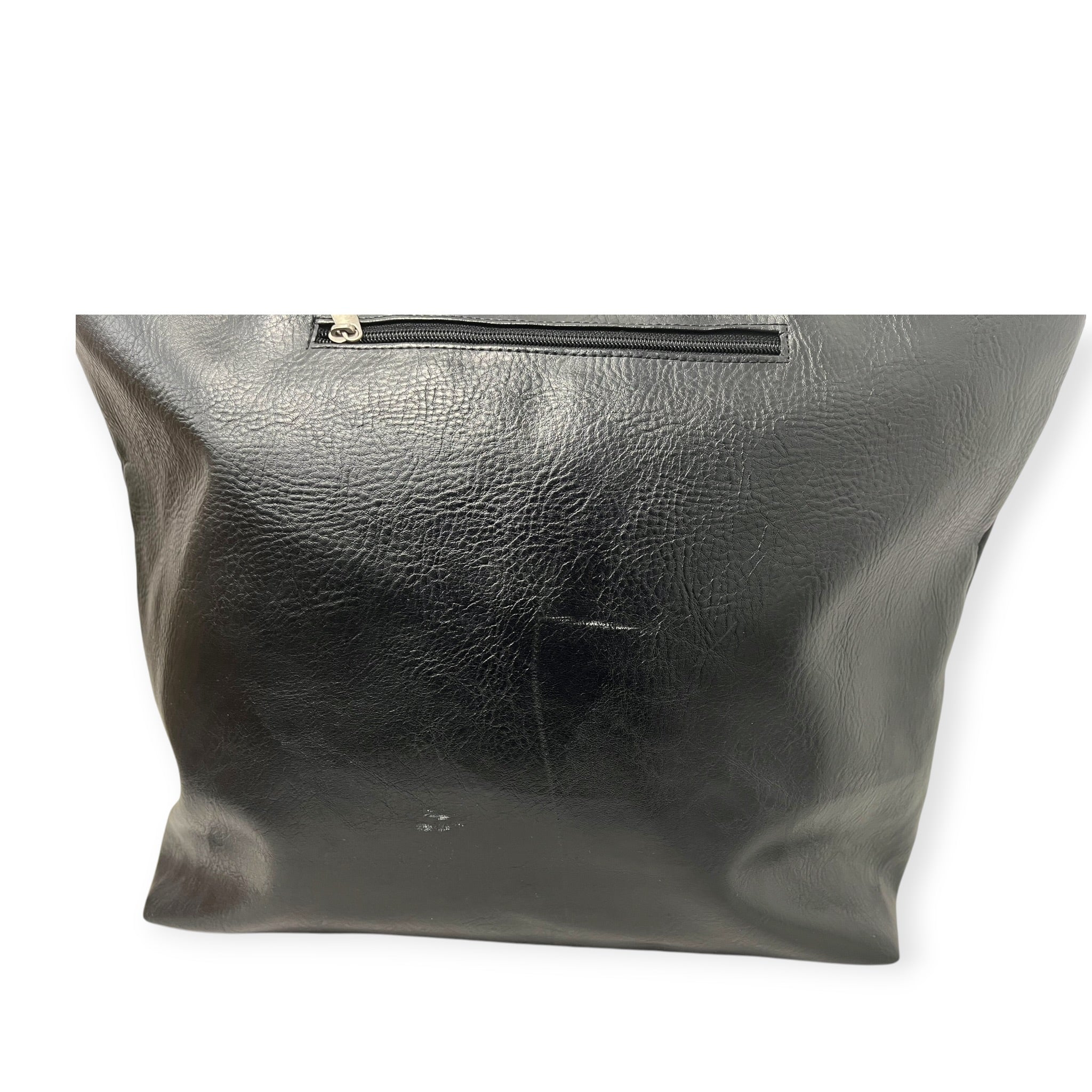 ANN DEMEULEMEESTER/Tote Bag/Graphic/Leather/BLK/WHITE LOGO 2 HANDLE view 3