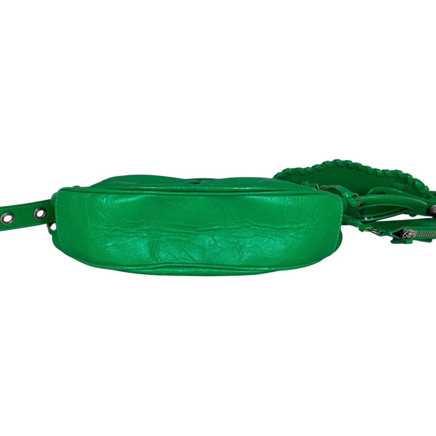 BALENCIAGA/Bag/Leather/GRN/CROC EMBOSSED LE CAGOLE view 4