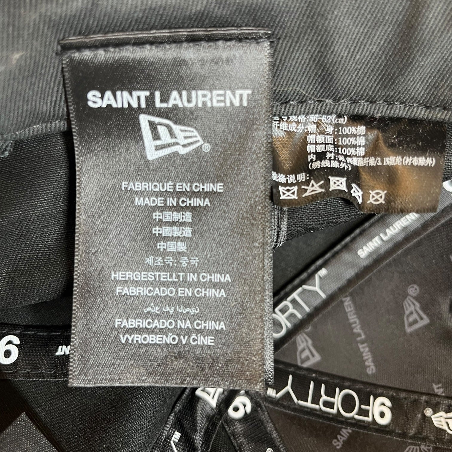 YVES SAINT LAURENT/NEW ERA/Cap/OS/Cotton/BLK/L's/YSL LOGO view 4