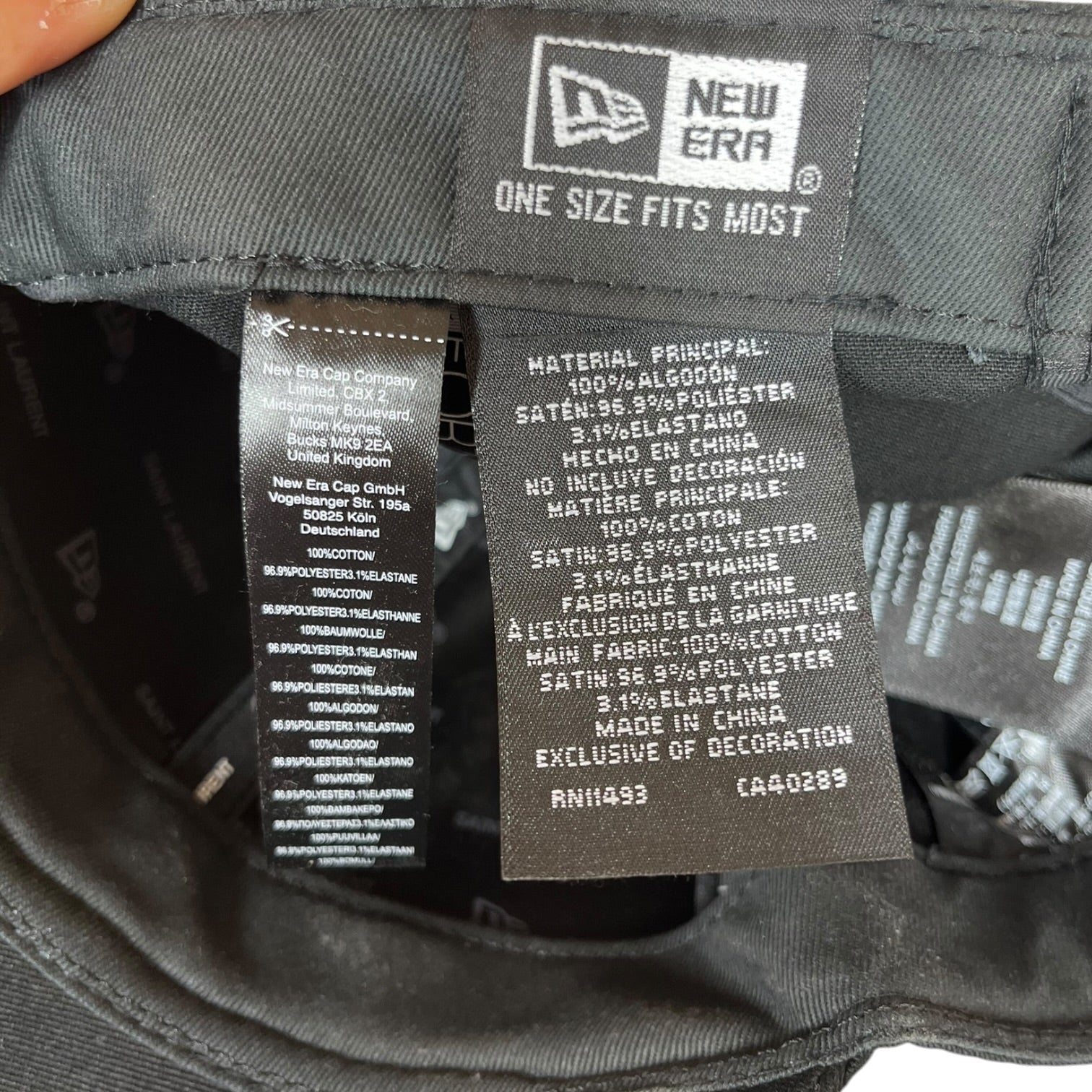 YVES SAINT LAURENT/NEW ERA/Cap/OS/Cotton/BLK/L's/YSL LOGO view 5