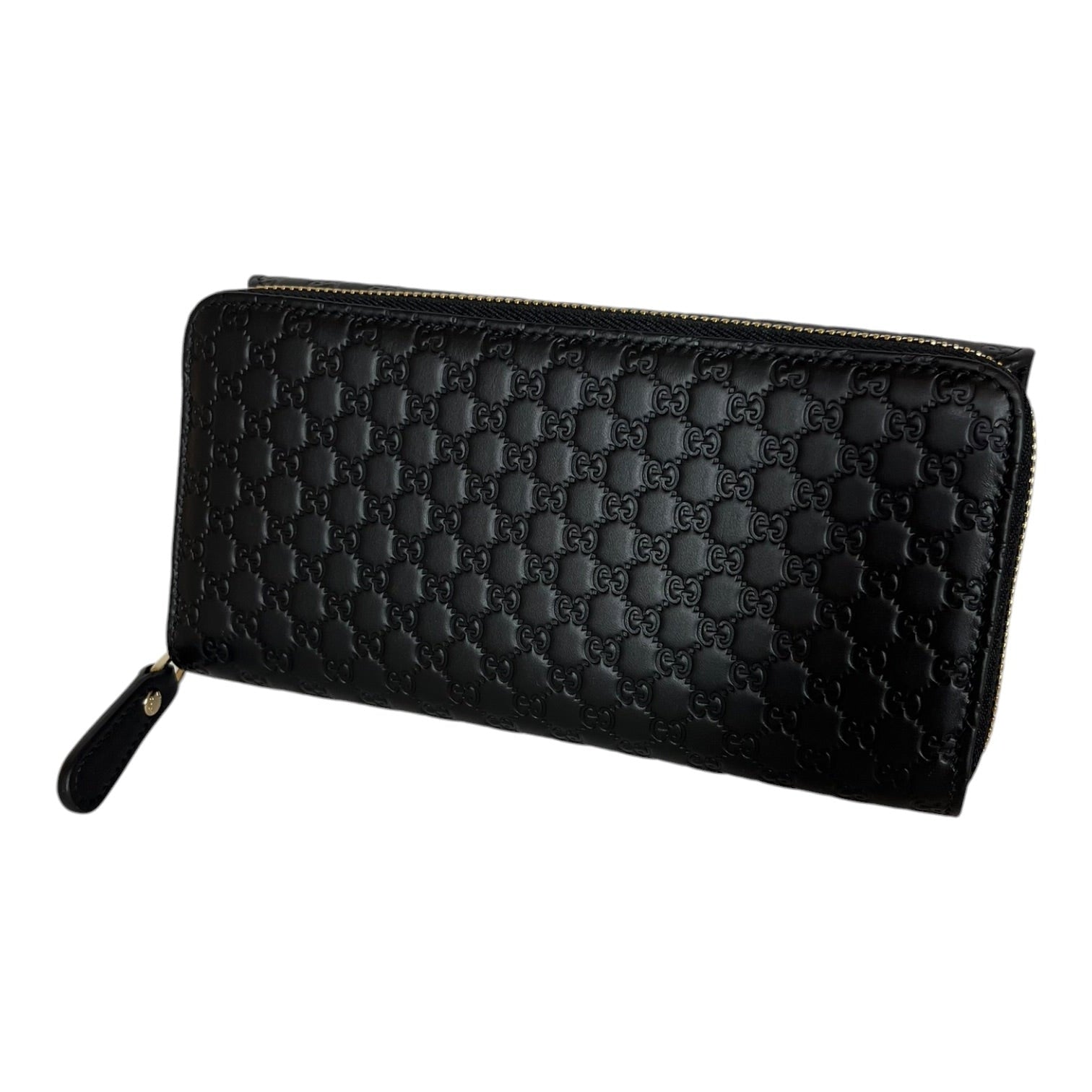 GUCCI/Long Wallet/Monogram/Leather/BLK/L's/MICROGUCCISSIMA LONG ZIP/ FOLD view 2