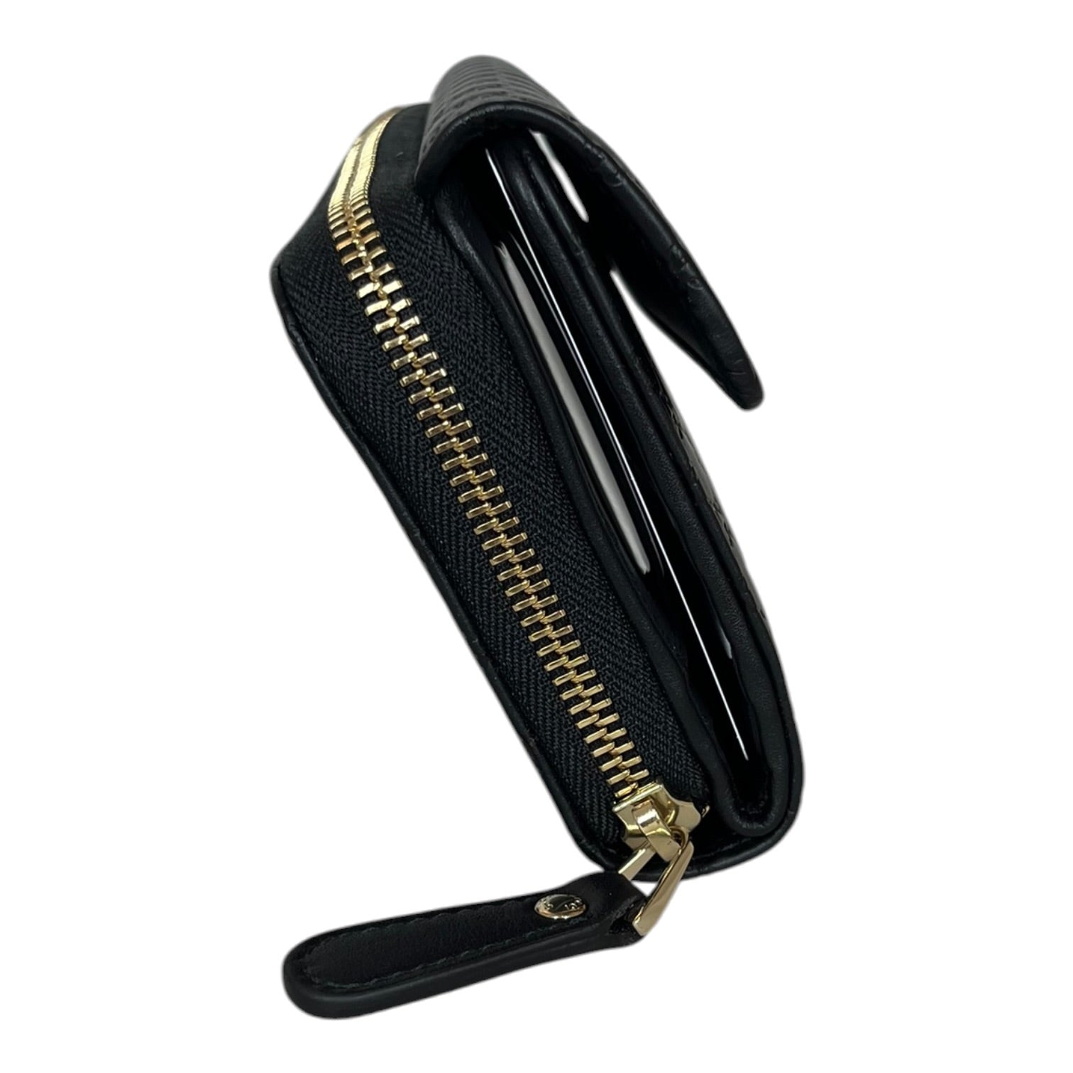 GUCCI/Long Wallet/Monogram/Leather/BLK/L's/MICROGUCCISSIMA LONG ZIP/ FOLD view 4