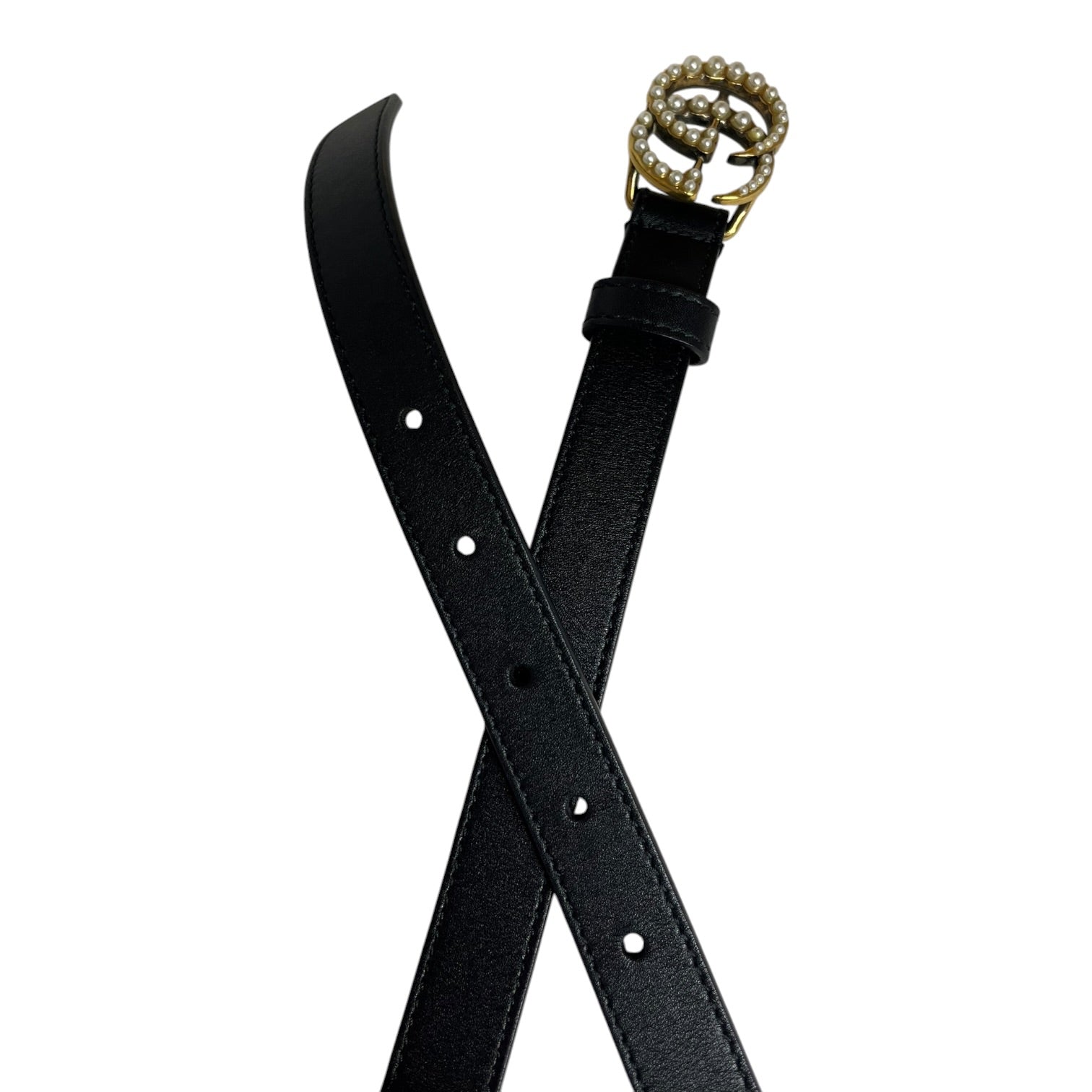 GUCCI/Belt/Leather/BLK/L's/PEARL MARMONT BELT view 2