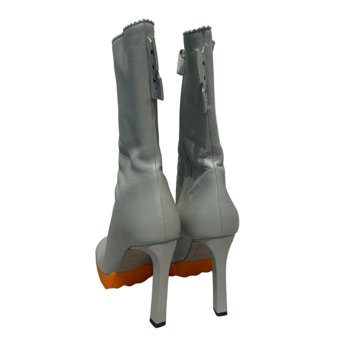 OFF-WHITE/Boots/EU 40/Leather/SLV/NAPPA SPONGE ANKLE BOOT view 2