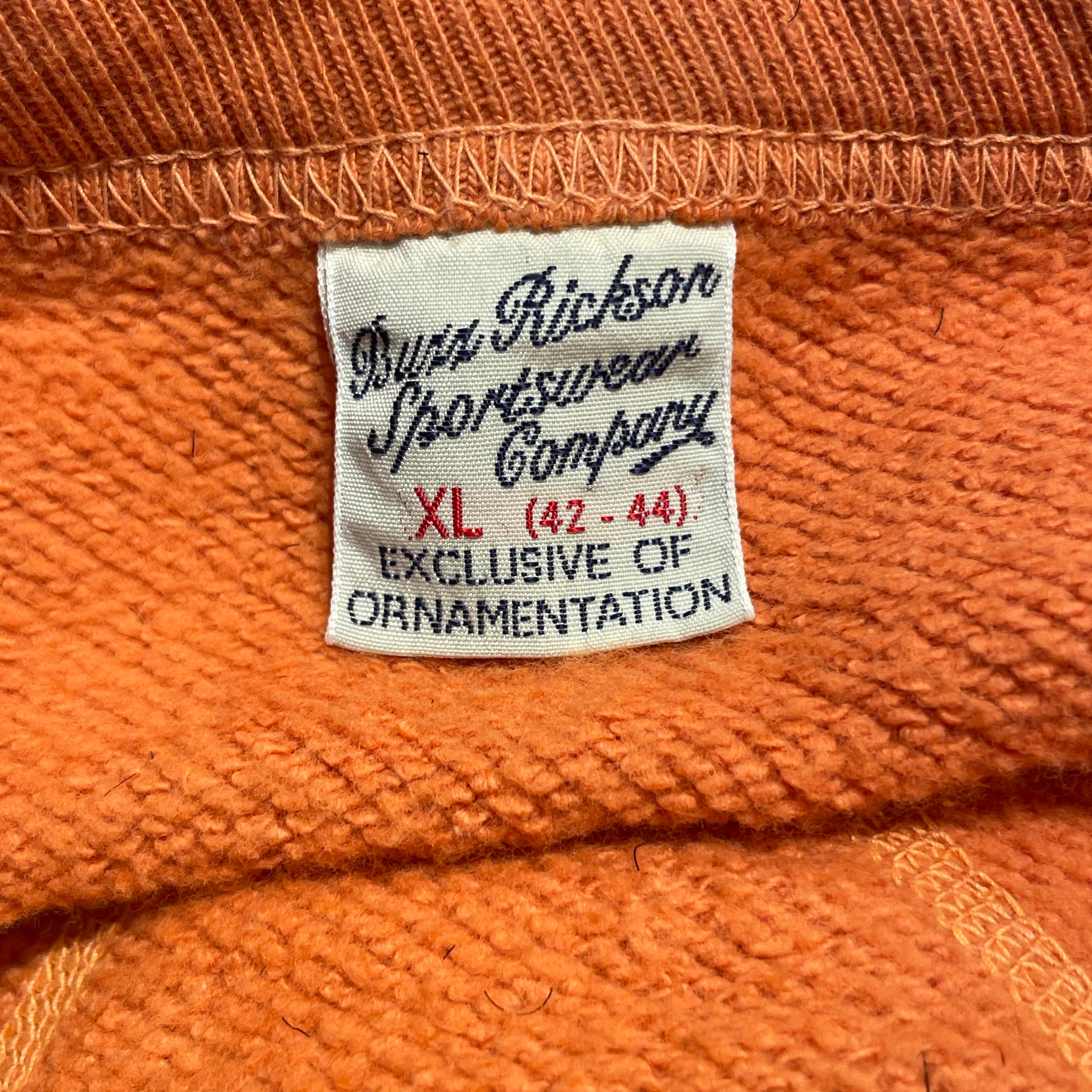 BUZZ RICKSONS/Sweatshirt/XL/Cotton/ORN/BLANK CREWNECK SWEAT view 3