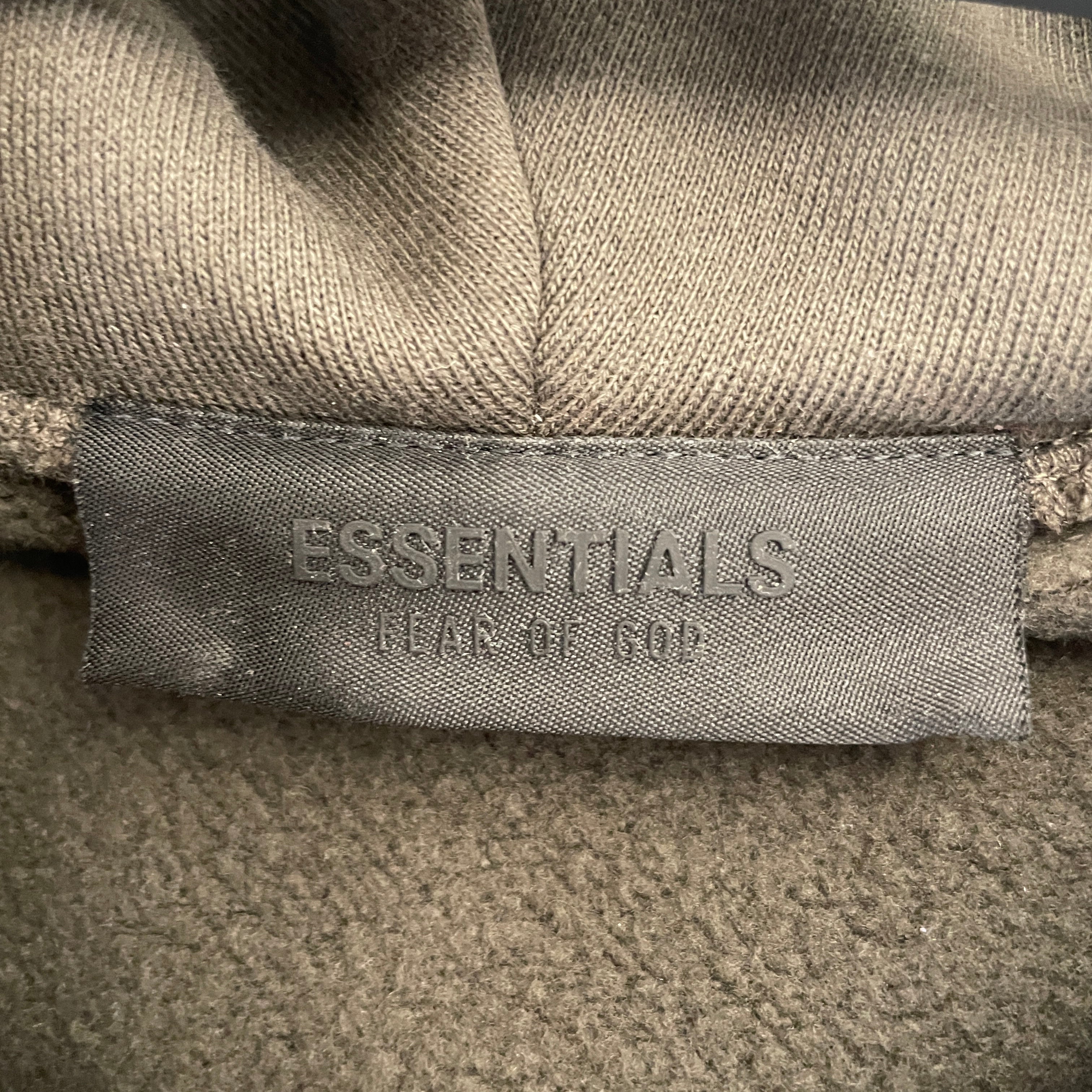 FOG ESSENTIALS/Hoodie/XL/Cotton/Gray/CENTER RUBBER LOGO view 3