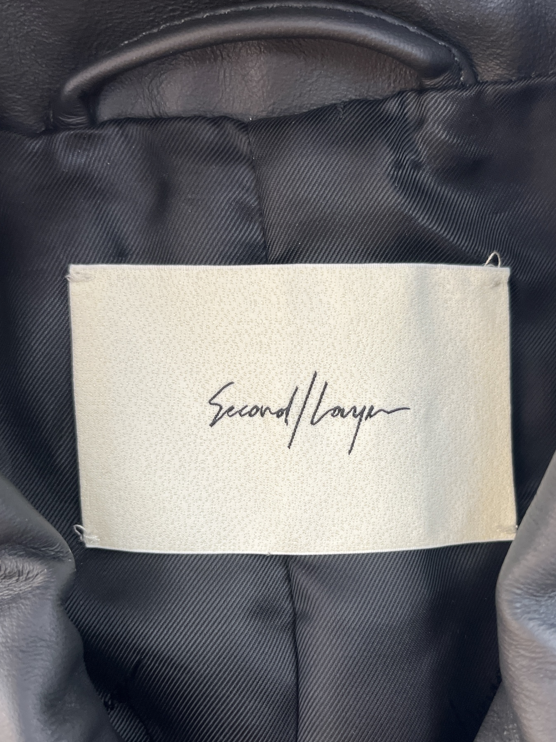Second/Layer/Leather Jkt/46/Leather/BLK/RIDER JACKET view 3