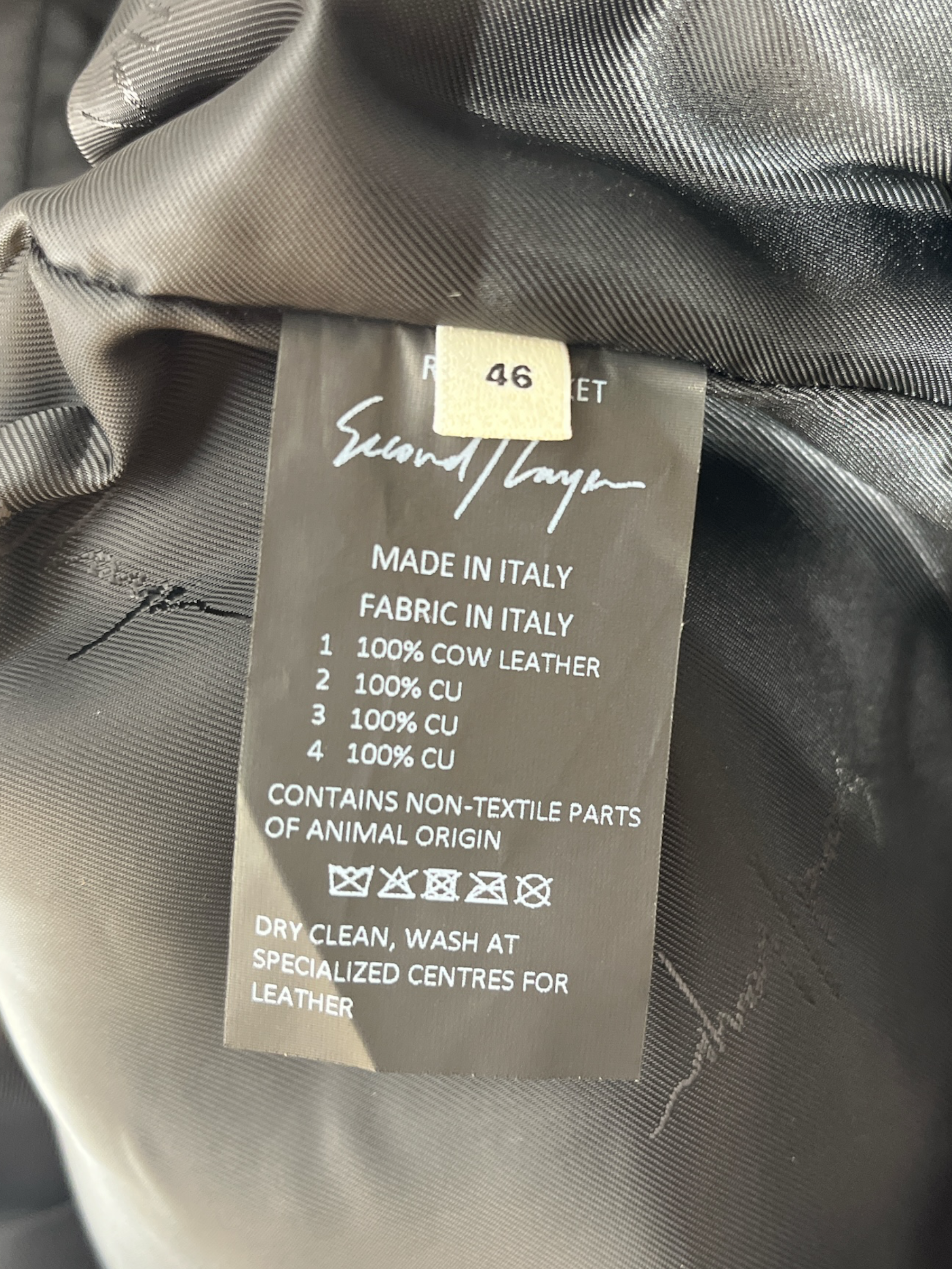 Second/Layer/Leather Jkt/46/Leather/BLK/RIDER JACKET view 4