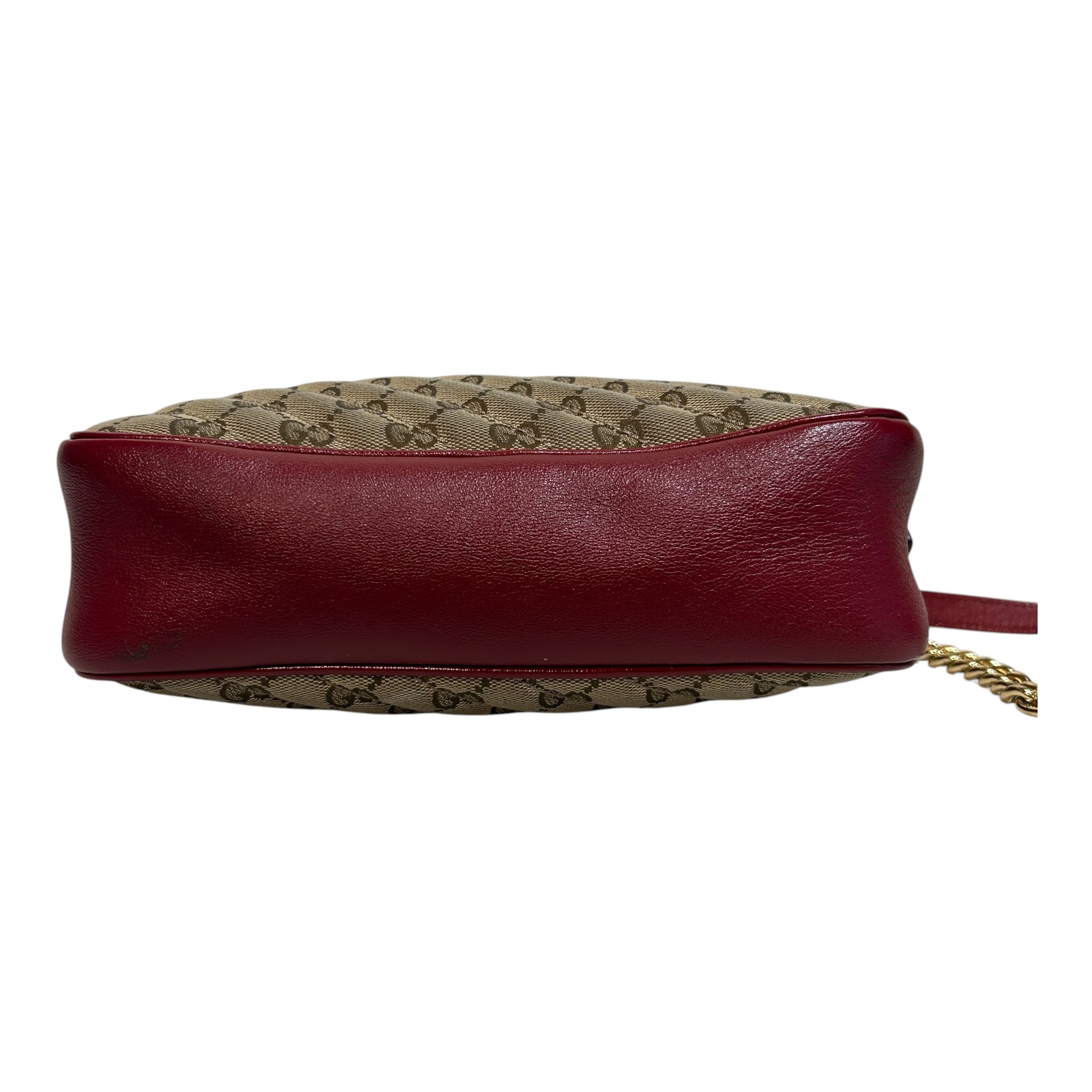 GUCCI/Cross Body Bag/Monogram/Leather/RED/MARMONT GG CANVAS CROSSBODY view 4