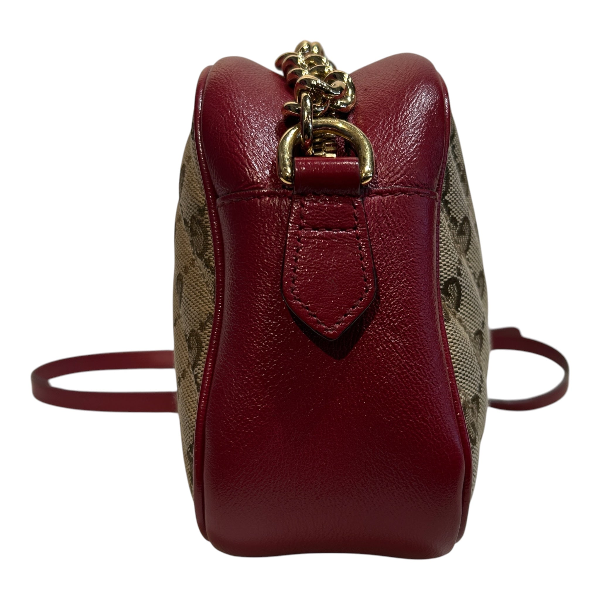 GUCCI/Cross Body Bag/Monogram/Leather/RED/MARMONT GG CANVAS CROSSBODY view 5