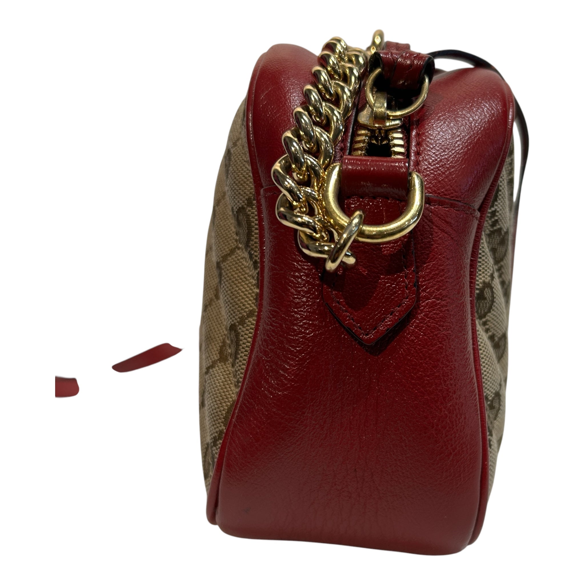 GUCCI/Cross Body Bag/Monogram/Leather/RED/MARMONT GG CANVAS CROSSBODY view 6