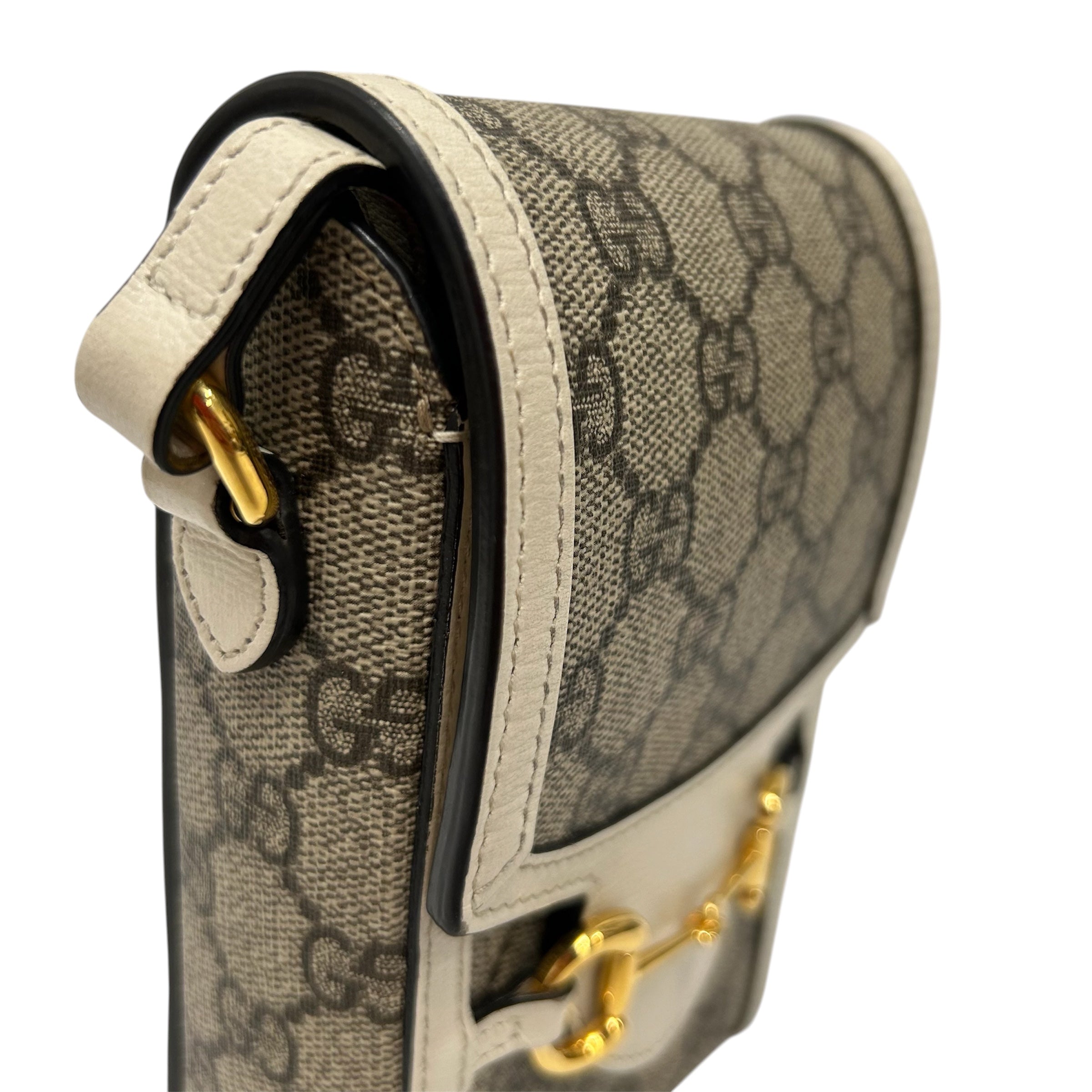 GUCCI/Cross Body Bag/Monogram/Leather/BEG/HORSEBIT 1955 MINI BAG view 4