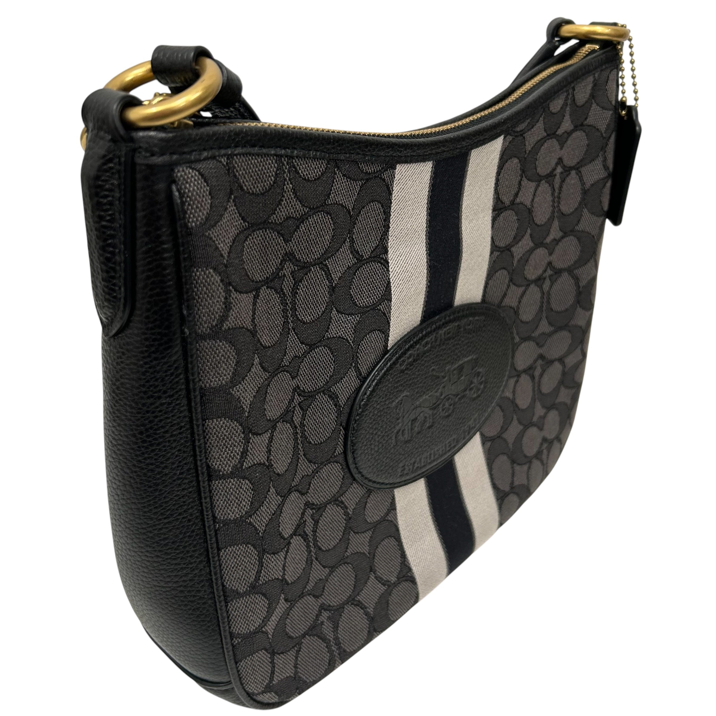 COACH/Cross Body Bag/Monogram/Cotton/GRY/Chase Signature C Jacquard view 4