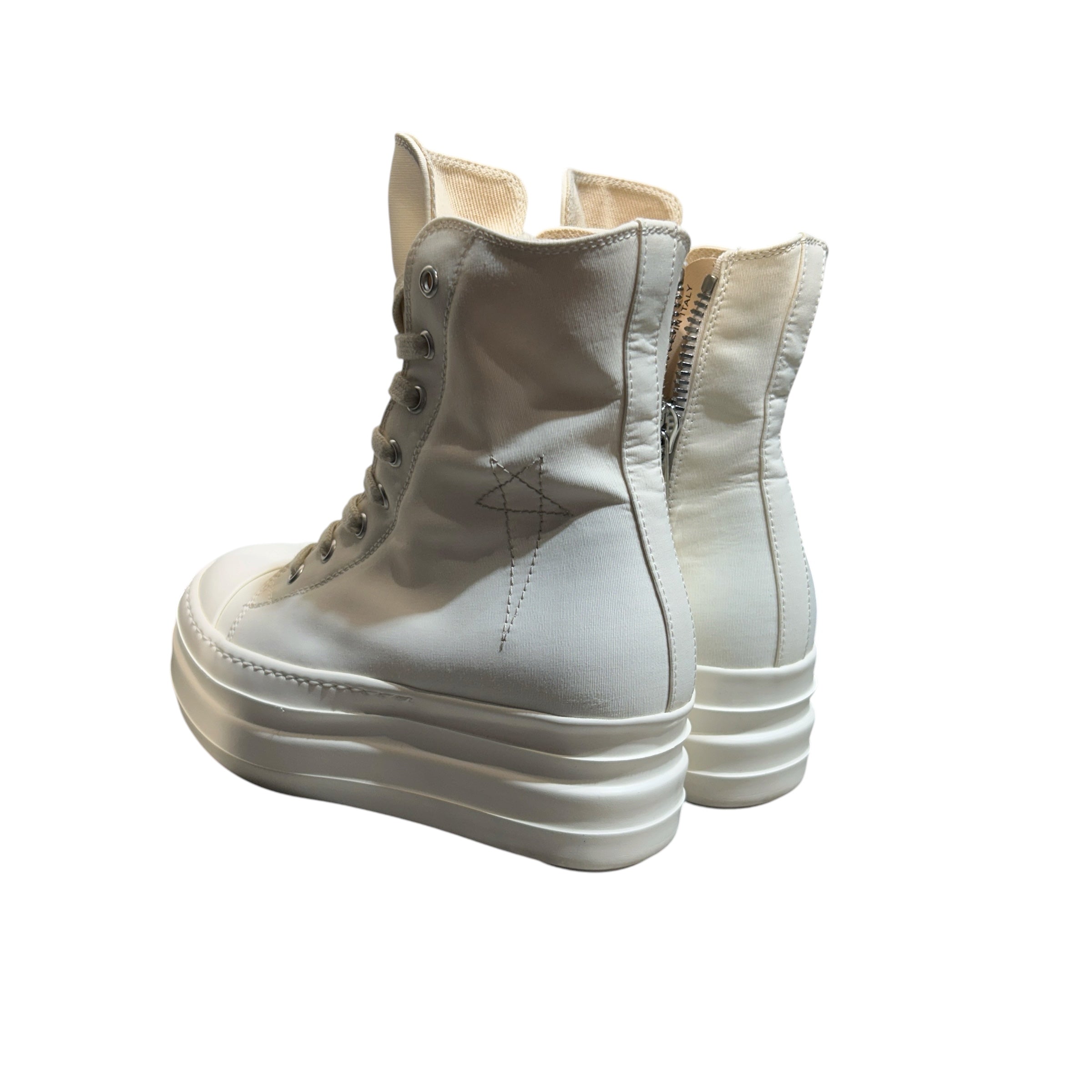 Rick Owens/Hi-Sneakers/EU 36.5/Cotton/WHT/DRKSHDW PENTAGRAM HI TOP view 2