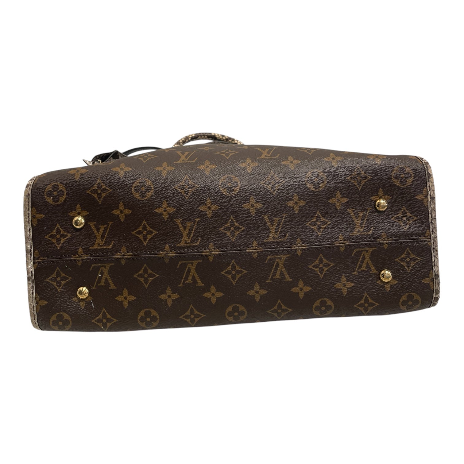 LOUIS VUITTON/Bag/Monogram/Leather/BRW/popincourt python view 3