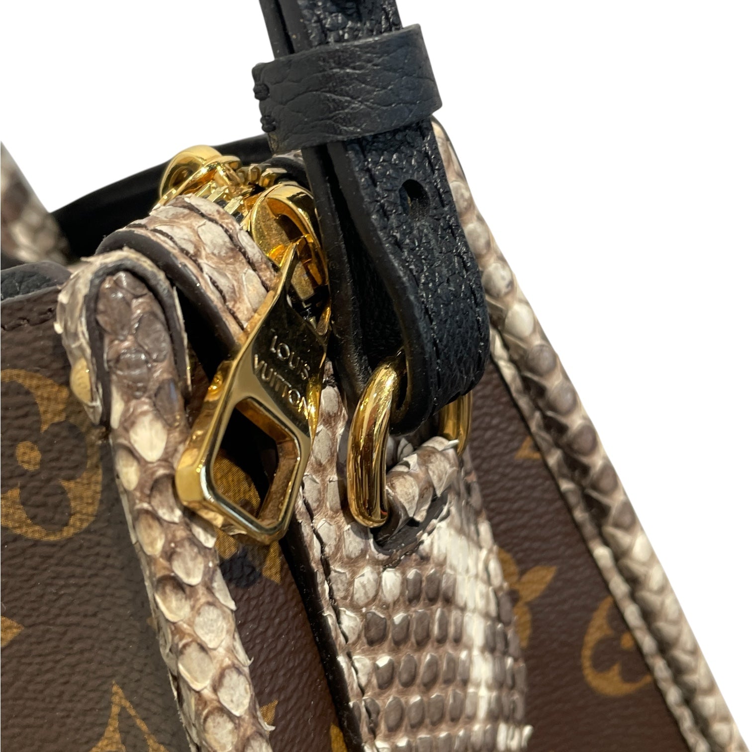 LOUIS VUITTON/Bag/Monogram/Leather/BRW/popincourt python view 6